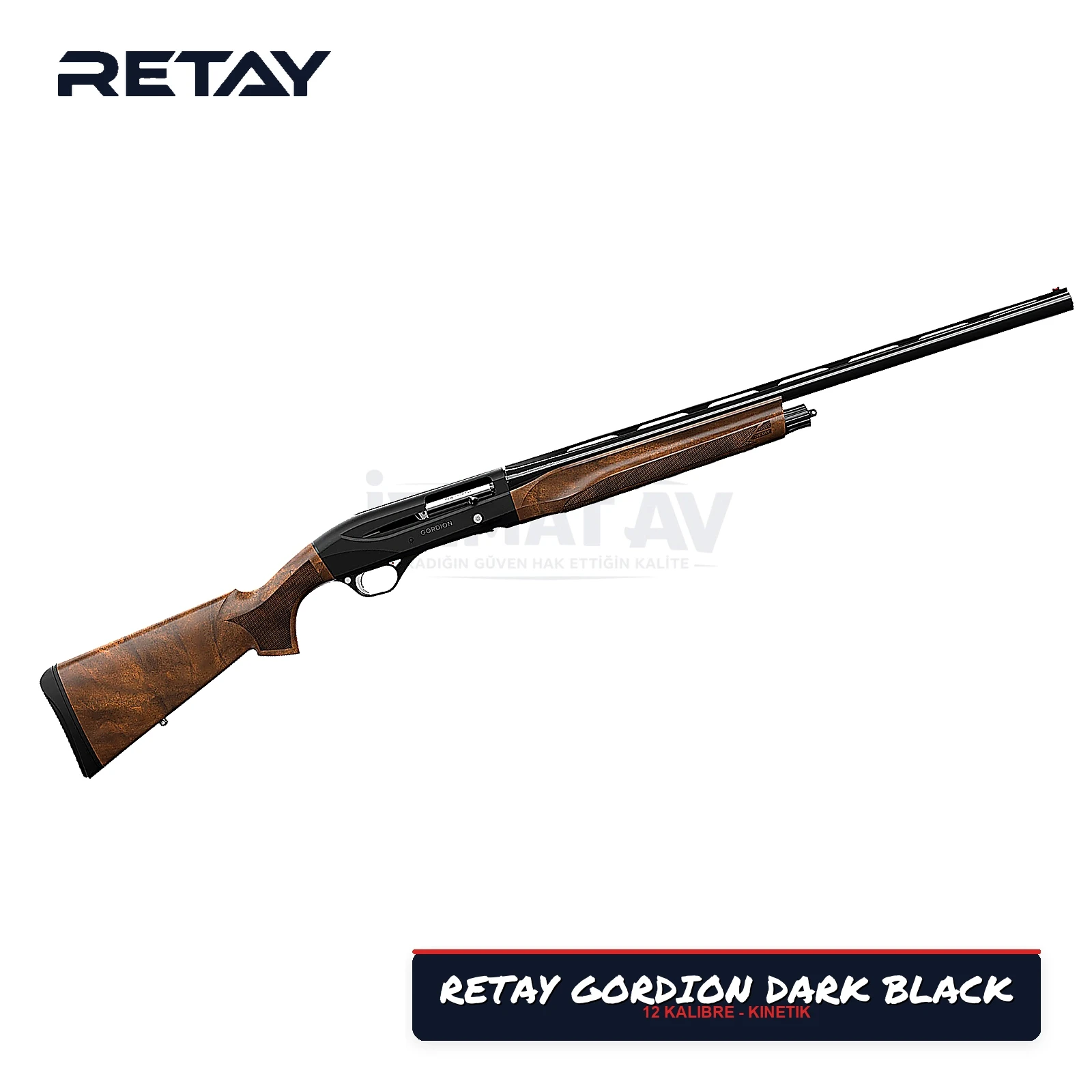 Retay Gordion Dark Black 12 Kalibre Kinetik Yarı Otomatik Av Tüfeği
