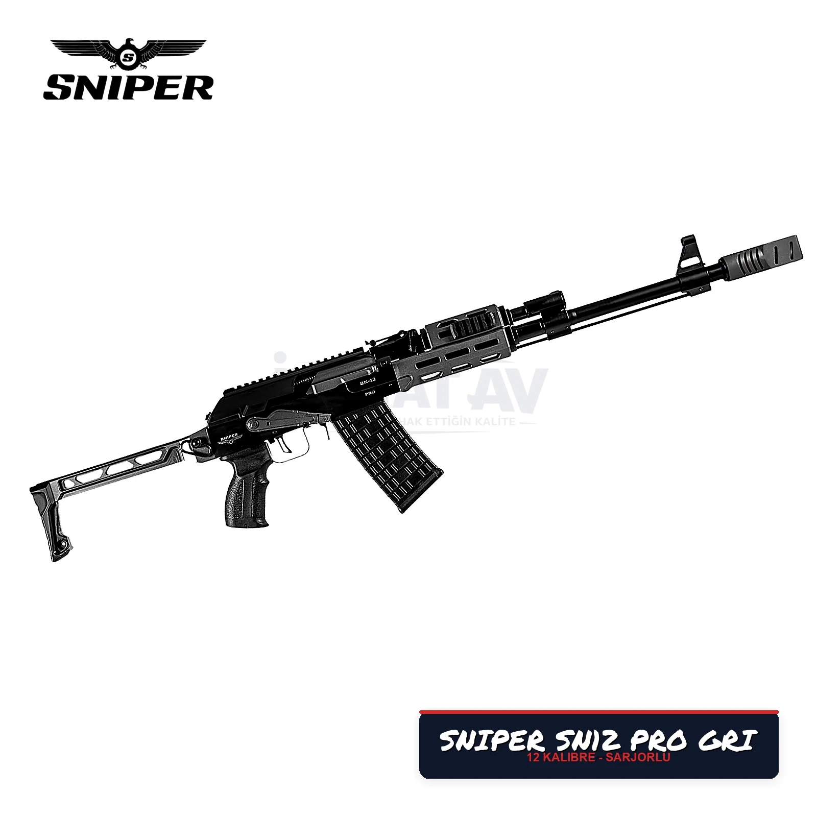 Sniper SN-12 Pro Gri Şarjörlü Av Tüfeği