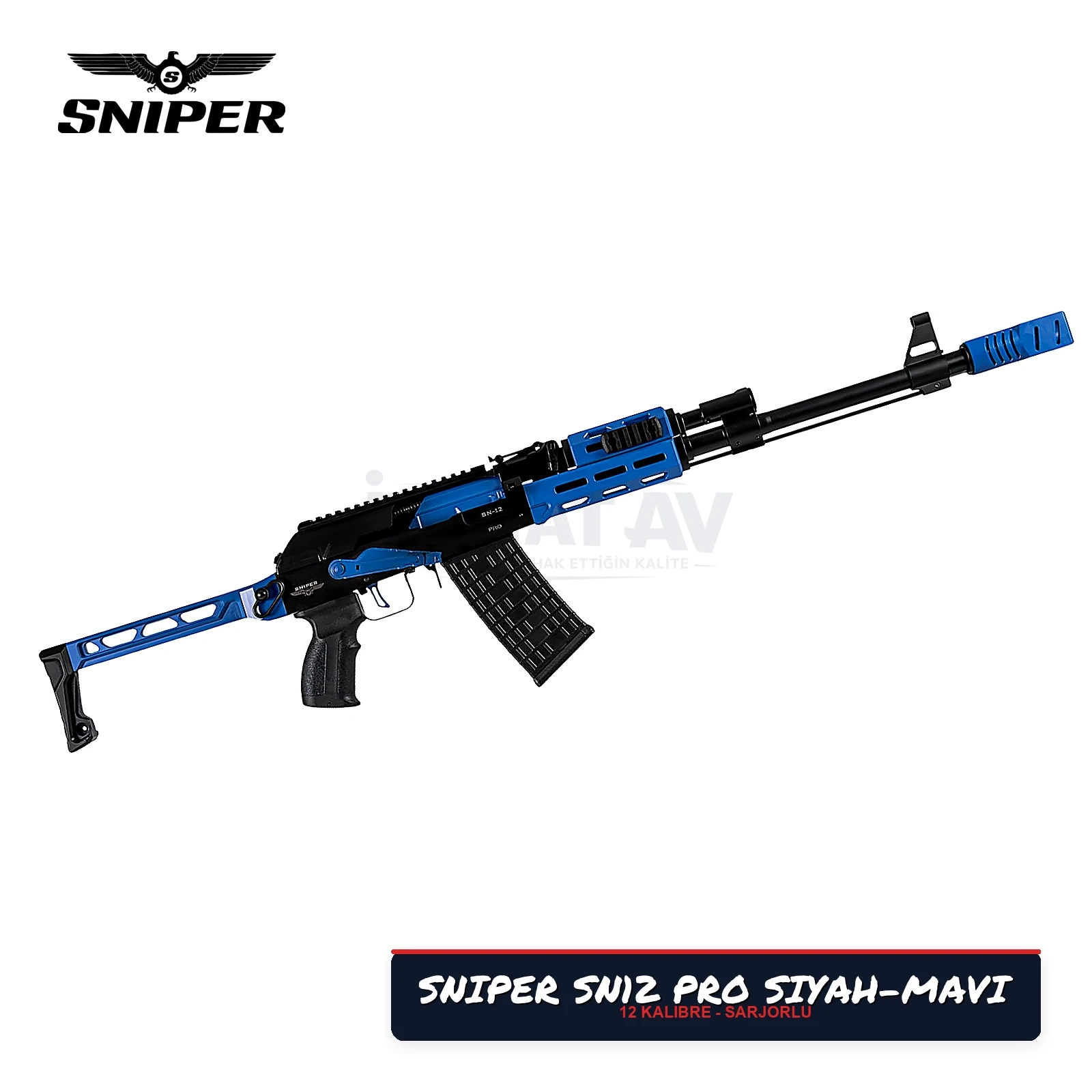 Sniper SN-12 Pro Siyah-Mavi Şarjörlü Av Tüfeği