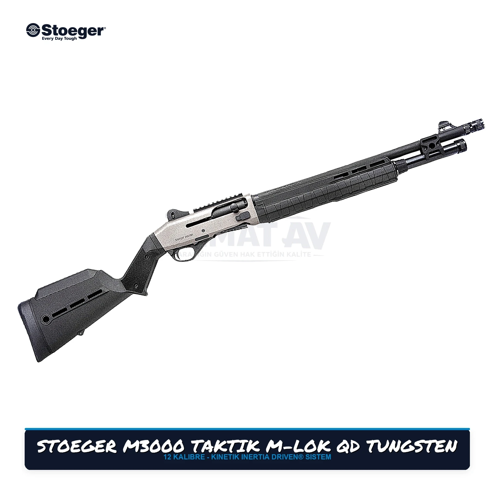 Stoeger M3000 Taktik M-LOK QD Tungsten Yarı Otomatik Av Tüfeği