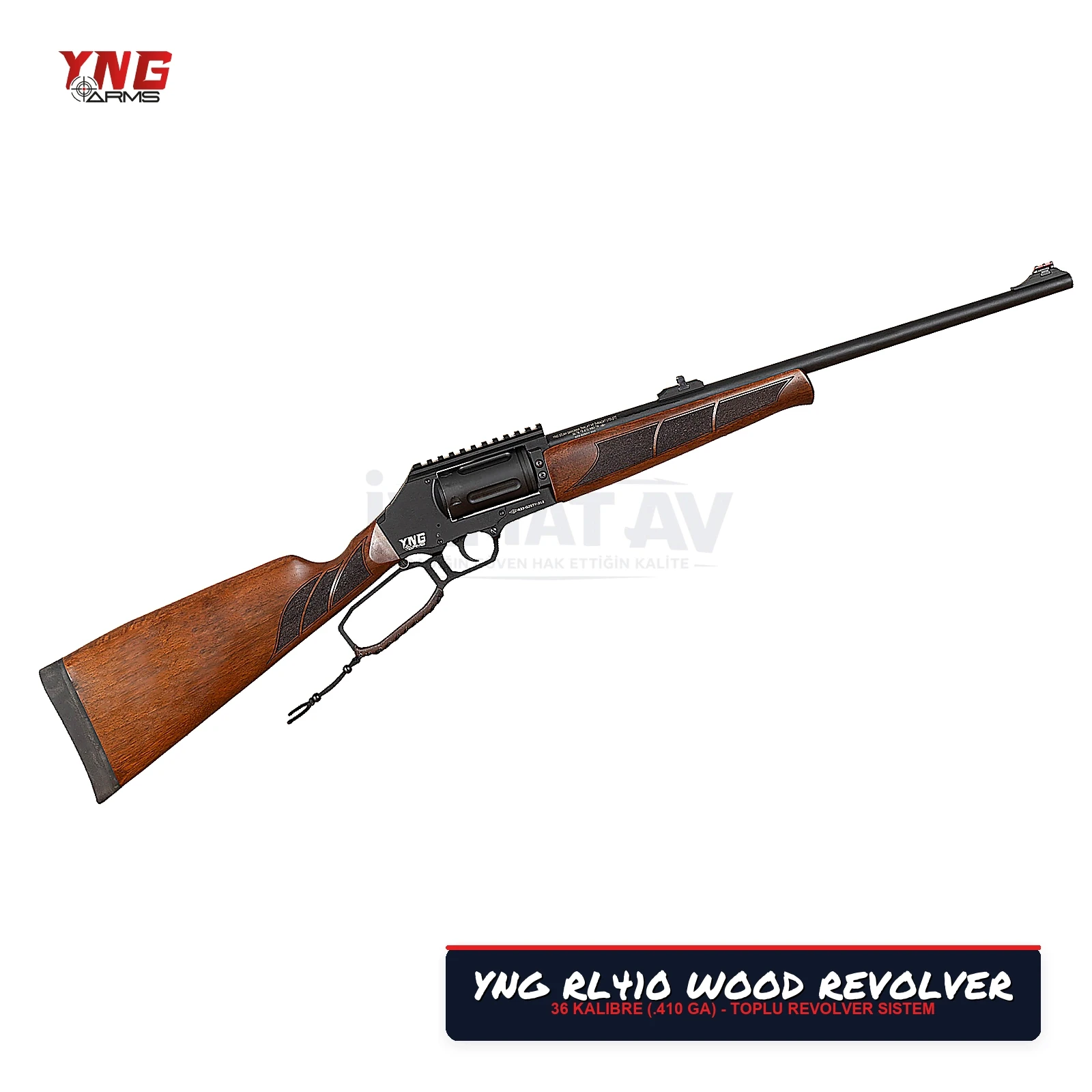 YNG Arms RL410 Ahşap Kundak Revolver Toplu Av Tüfeği