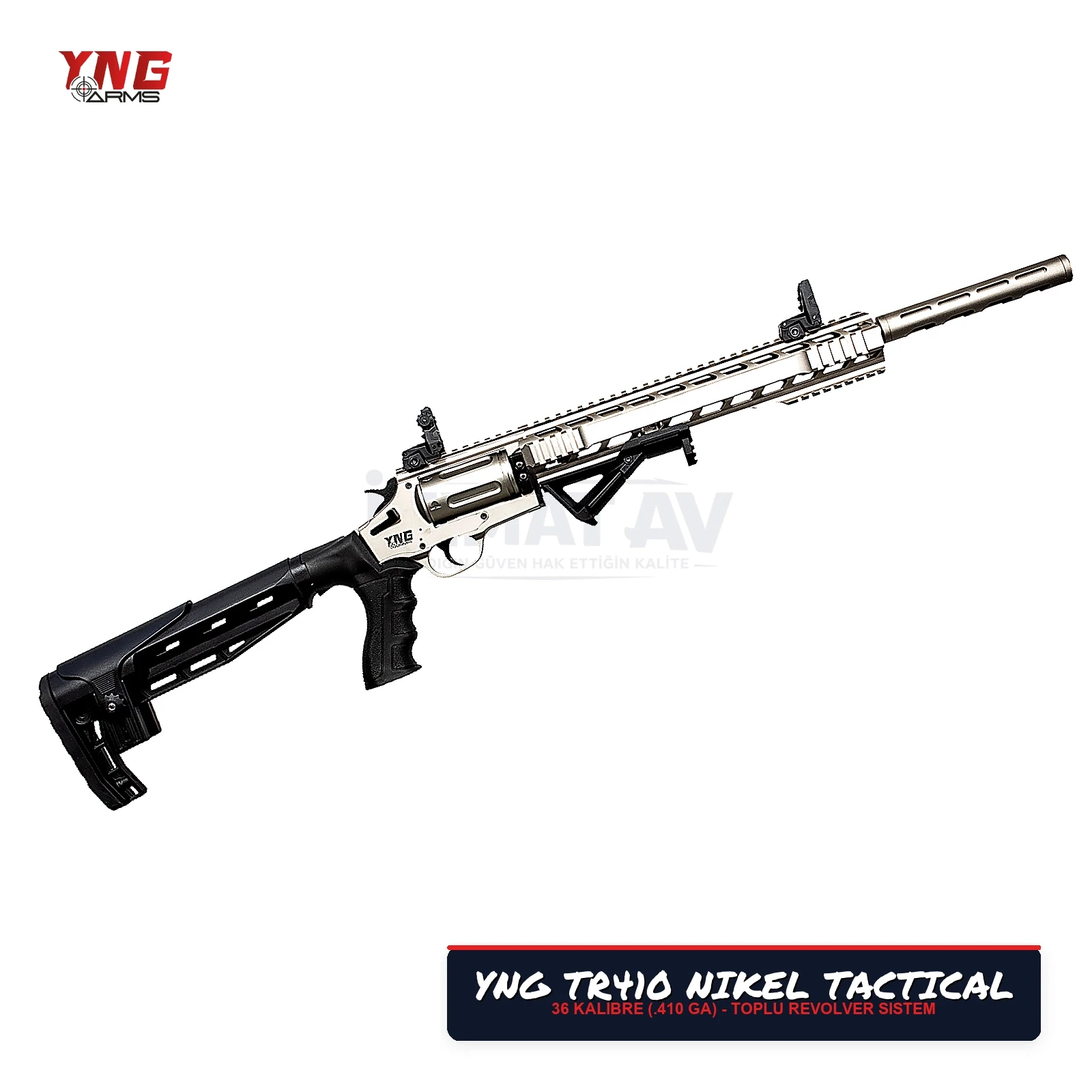 YNG Arms TR410 Nikel Taktik Revolver Toplu Av Tüfeği