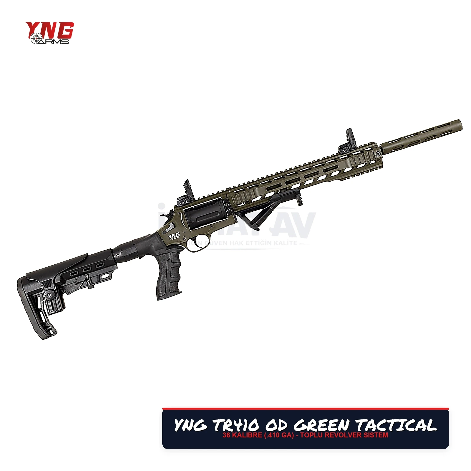 YNG Arms TR410 OD Green Taktik Revolver Toplu Av Tüfeği