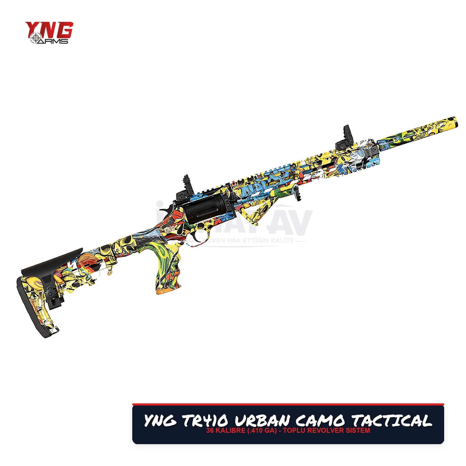 YNG Arms TR410 Urban Camo Taktik Revolver Toplu Av Tüfeği