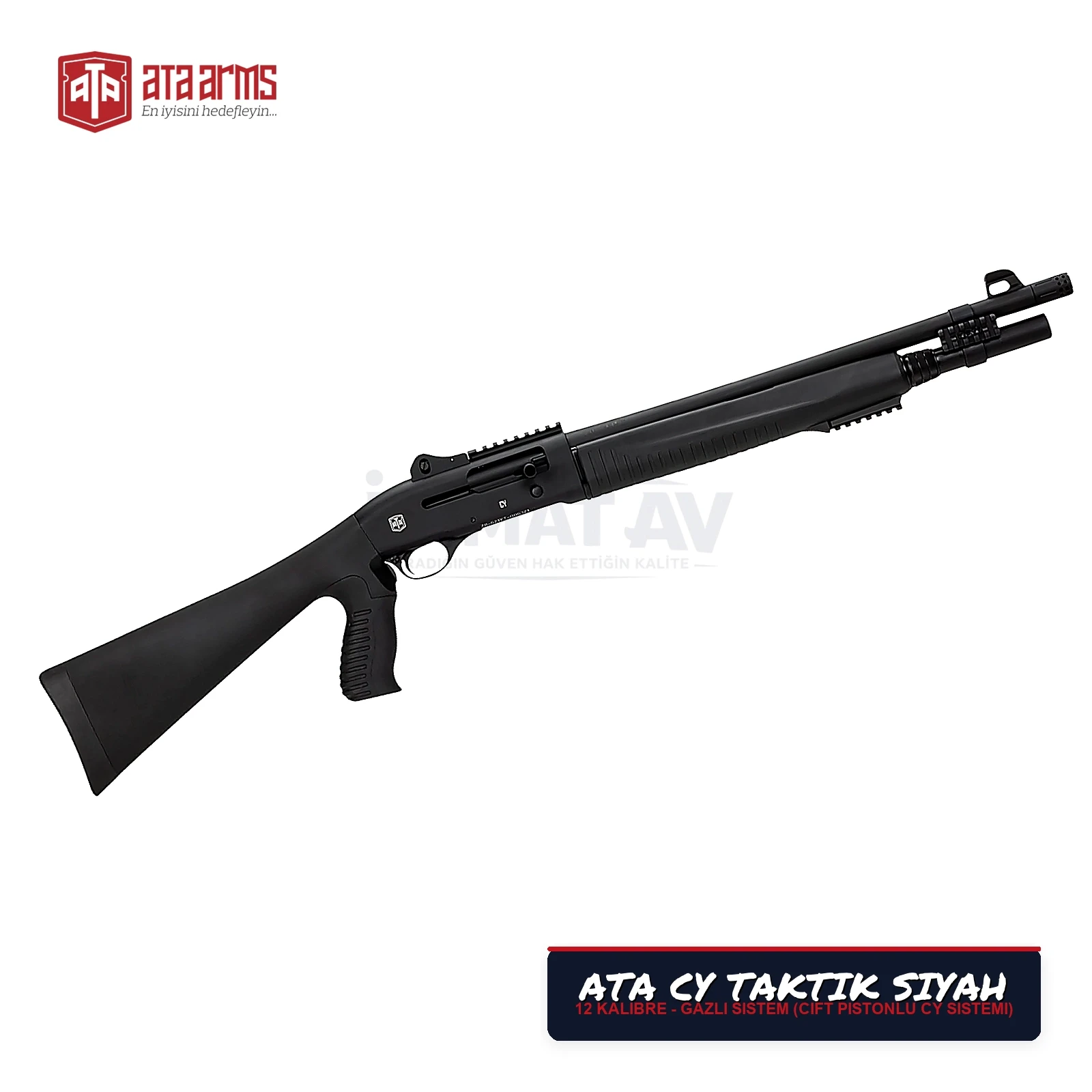 Ata CY Taktik Siyah Yarı Otomatik Av Tüfeği