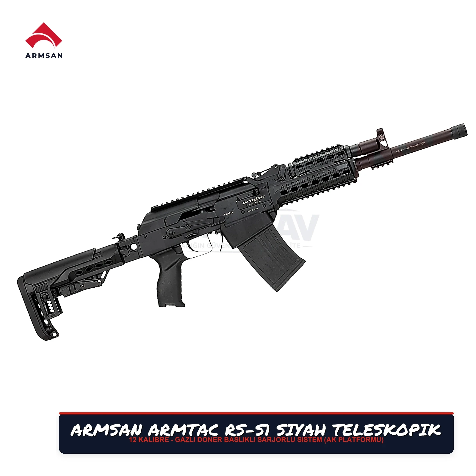 Armsan Armtac RS-S1 Siyah Teleskopik Şarjörlü Av Tüfeği