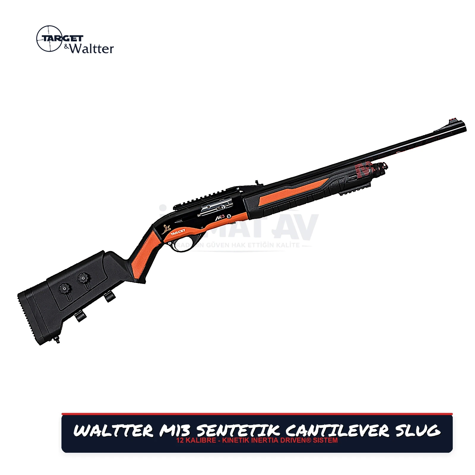 Waltter M13 Sentetik Cantilever Slug Yarı Otomatik Av Tüfeği