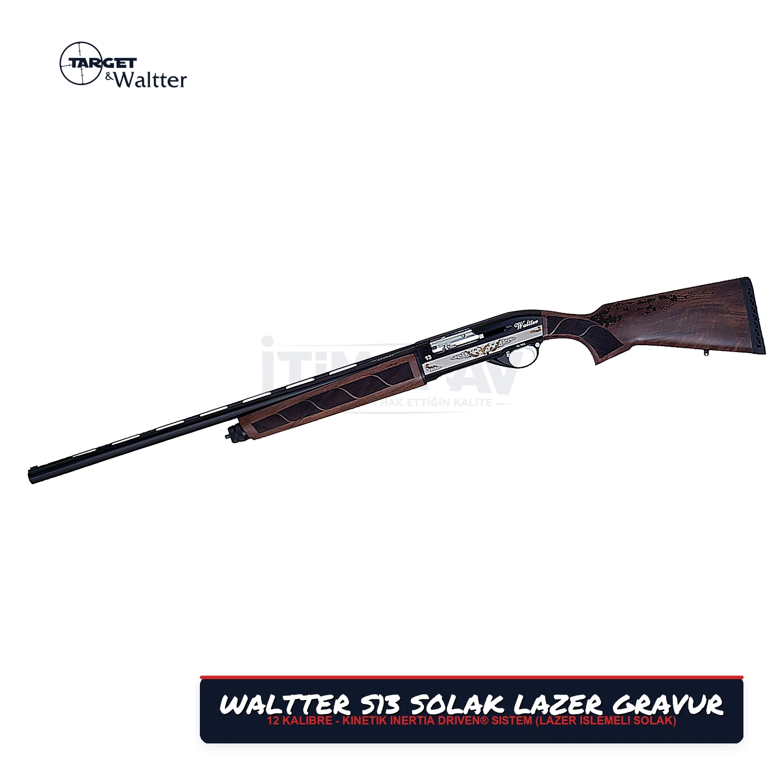 Waltter S13 Solak Lazer Gravür Yarı Otomatik Av Tüfeği