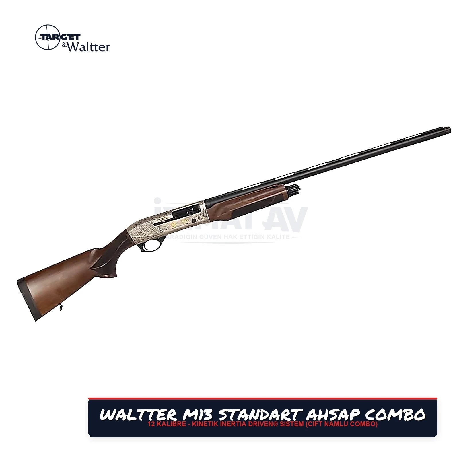 Waltter M13 Standart Ahşap Combo Yarı Otomatik Av Tüfeği