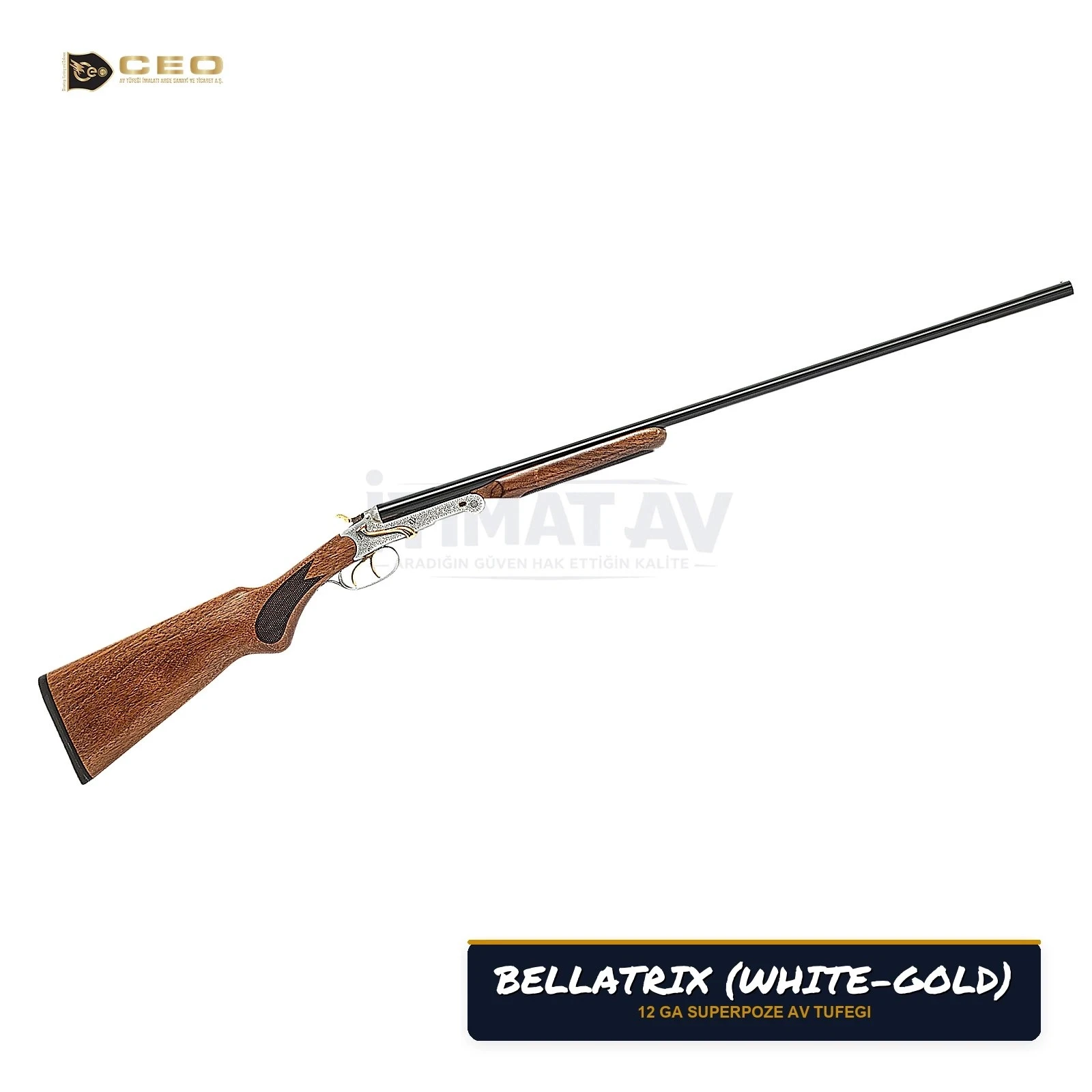CEO Arms BELLATRIX WHITE-GOLD 12 Kalibre Süperpoze Av Tüfeği