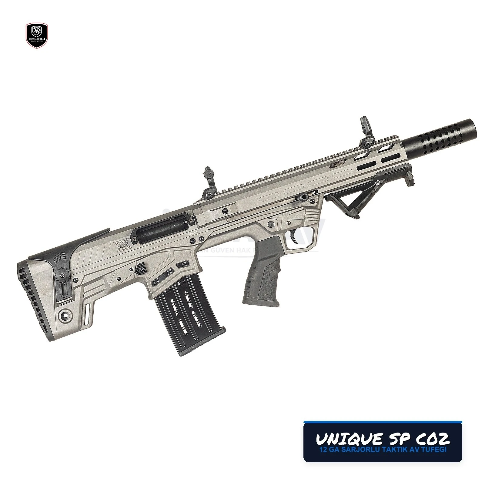 Balıklı Arms UNIQUE SP C02 12 Kalibre Şarjörlü Taktik Av Tüfeği
