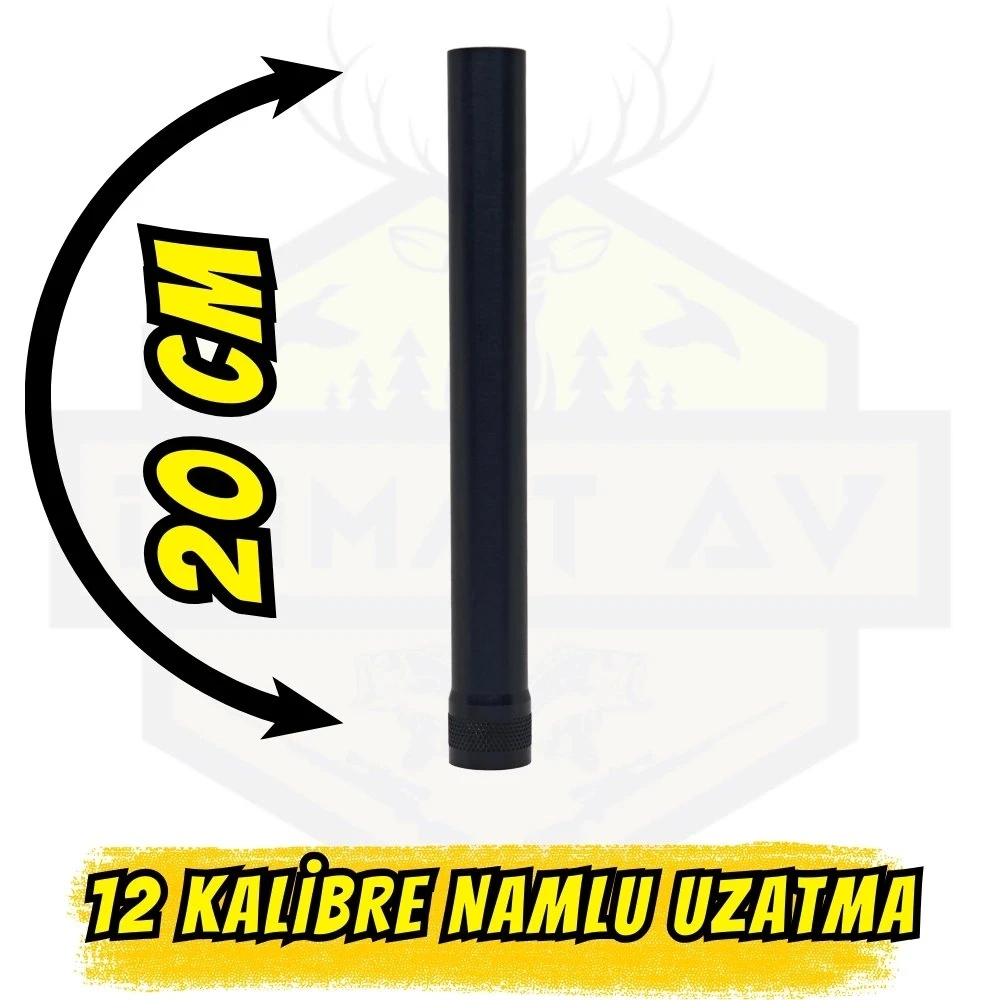 12 Kalibre 20 cm Namlu Uzatma Şoku - Maksimum Menzil ve Grupman Adaptörü
