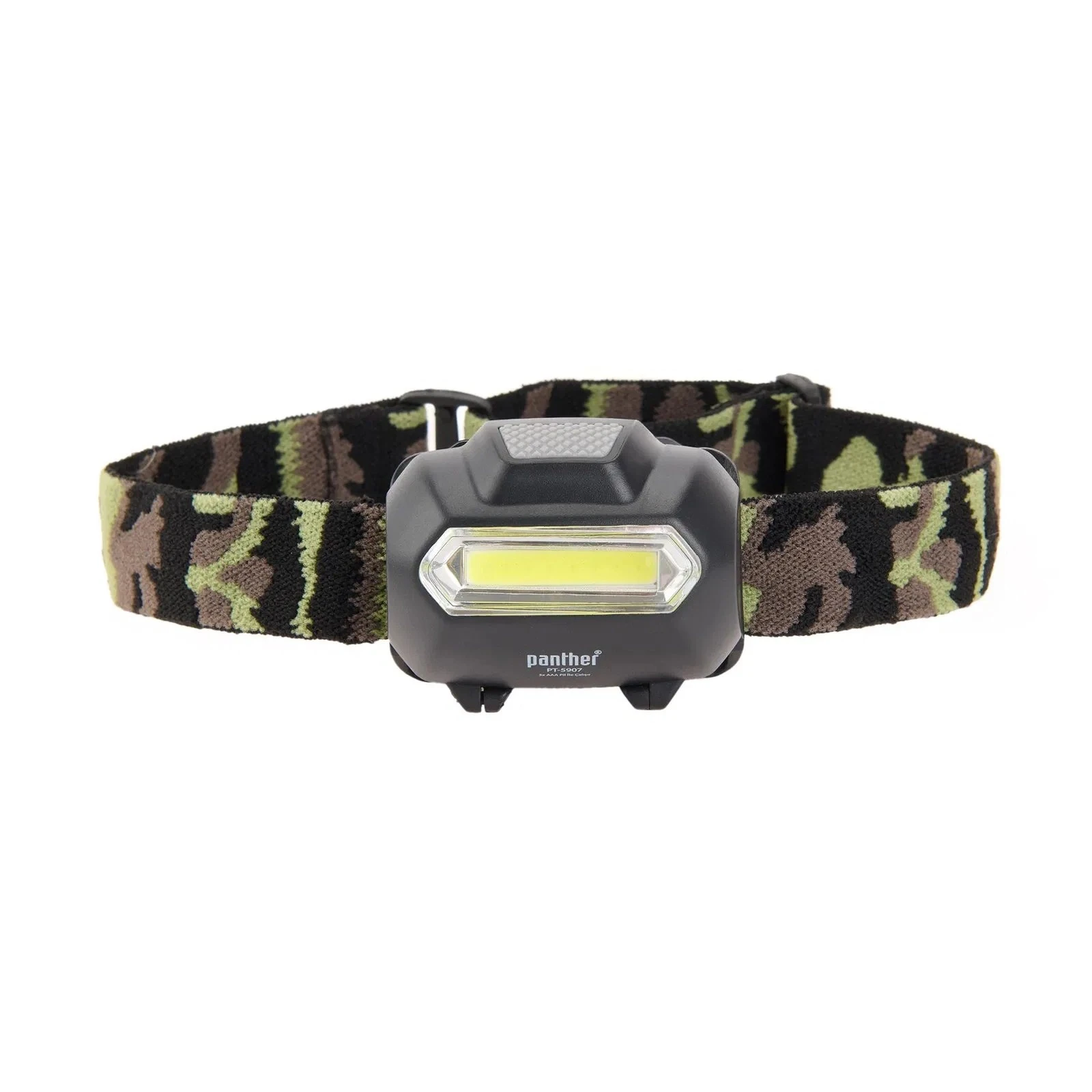Panther PT-5907 Kamuflaj Desenli 200 Lümen COB LED Pilli Kafa Lambası - Siyah