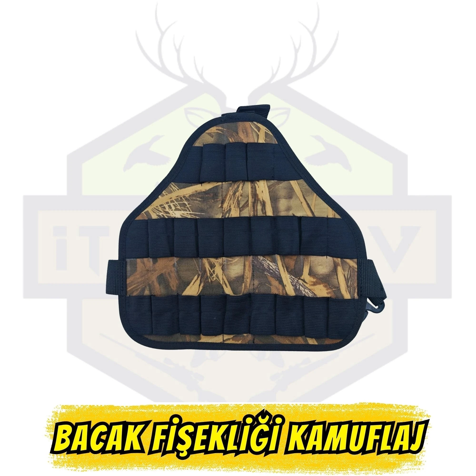 12 Kalibre Taktik Bacak Fişekliği - Kamuflaj Desenli (Hızlı Erişim)