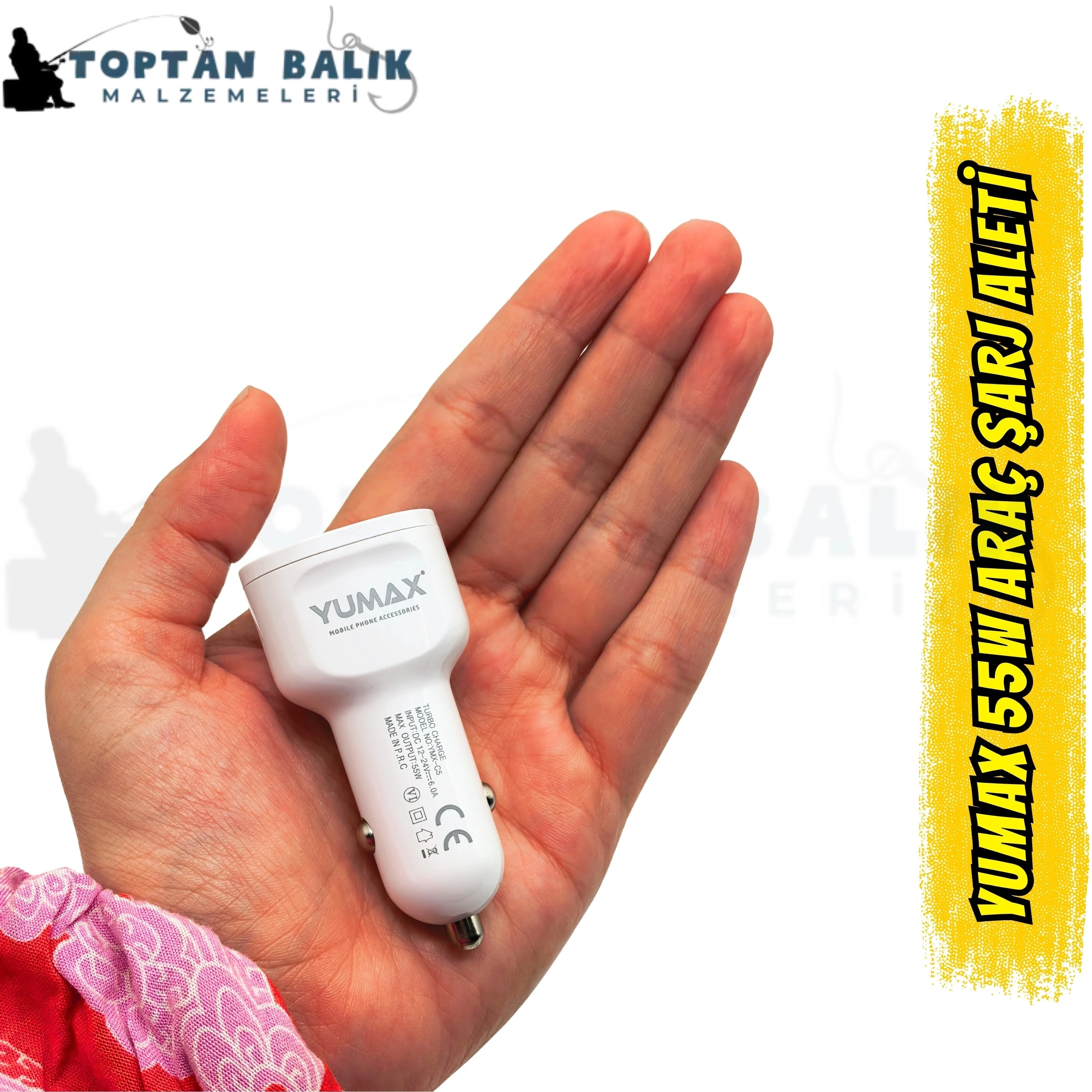 Yumax 55W Hızlı Araç Şarj Aleti - Çakmaklık Tipi Yüksek Güçlü Oto Şarj Cihazı