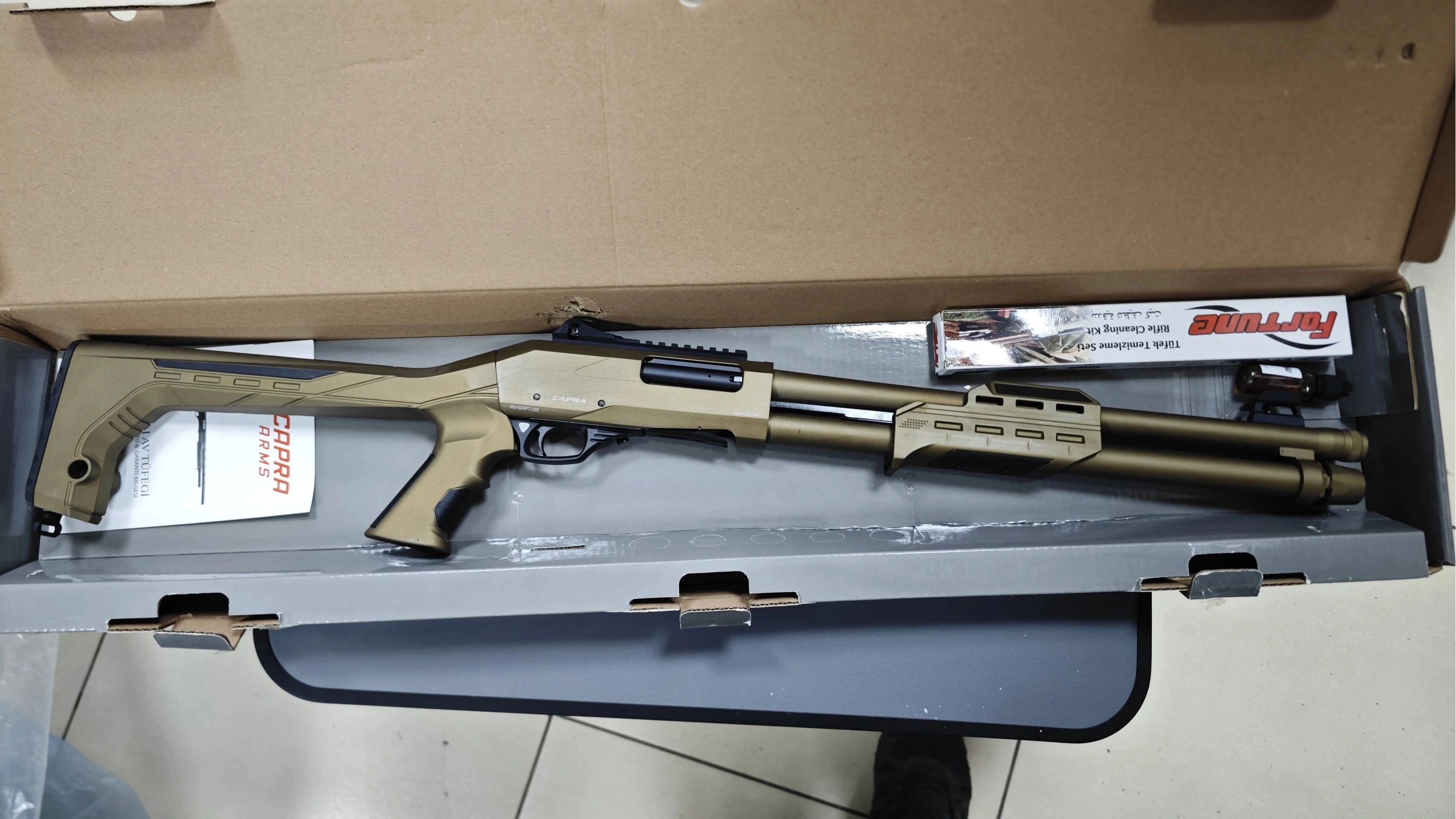 Capra 101 Pro Pompalı Av Tüfeği Bronze (12 Cal - 50 cm Slug Namlu - 2.5 kg - 6+1 Şarjör)
