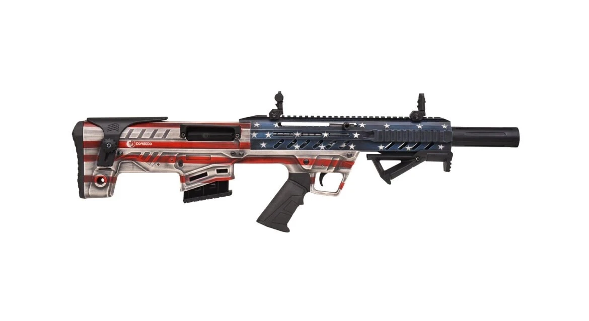 Toretto TB Bullpup Şarjörlü Yarı Otomatik Av Tüfeği (12 Kalibre - Ayarlanabilir Yanaklıklı - USA Temalı)