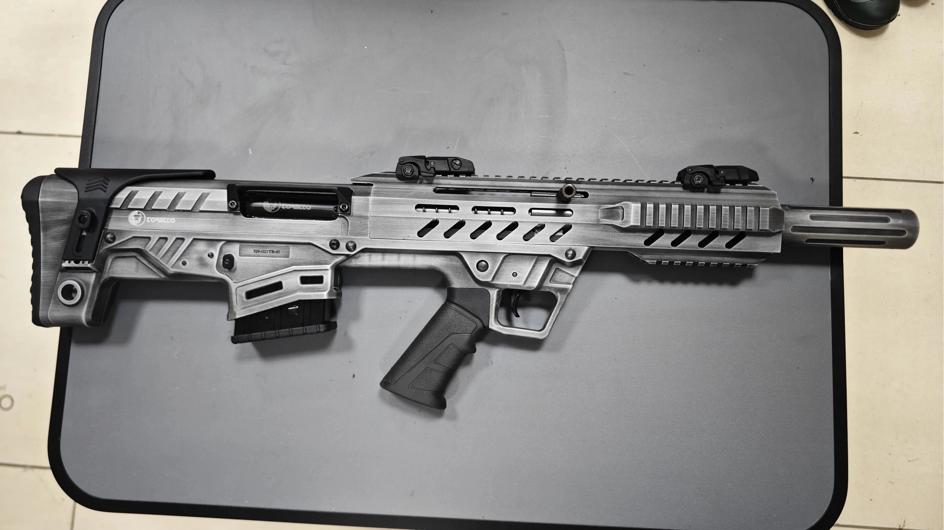 Toretto TB Bullpup Şarjörlü Yarı Otomatik Av Tüfeği (12 Kalibre - Ayarlanabilir Yanaklıklı - Şık Beyaz)