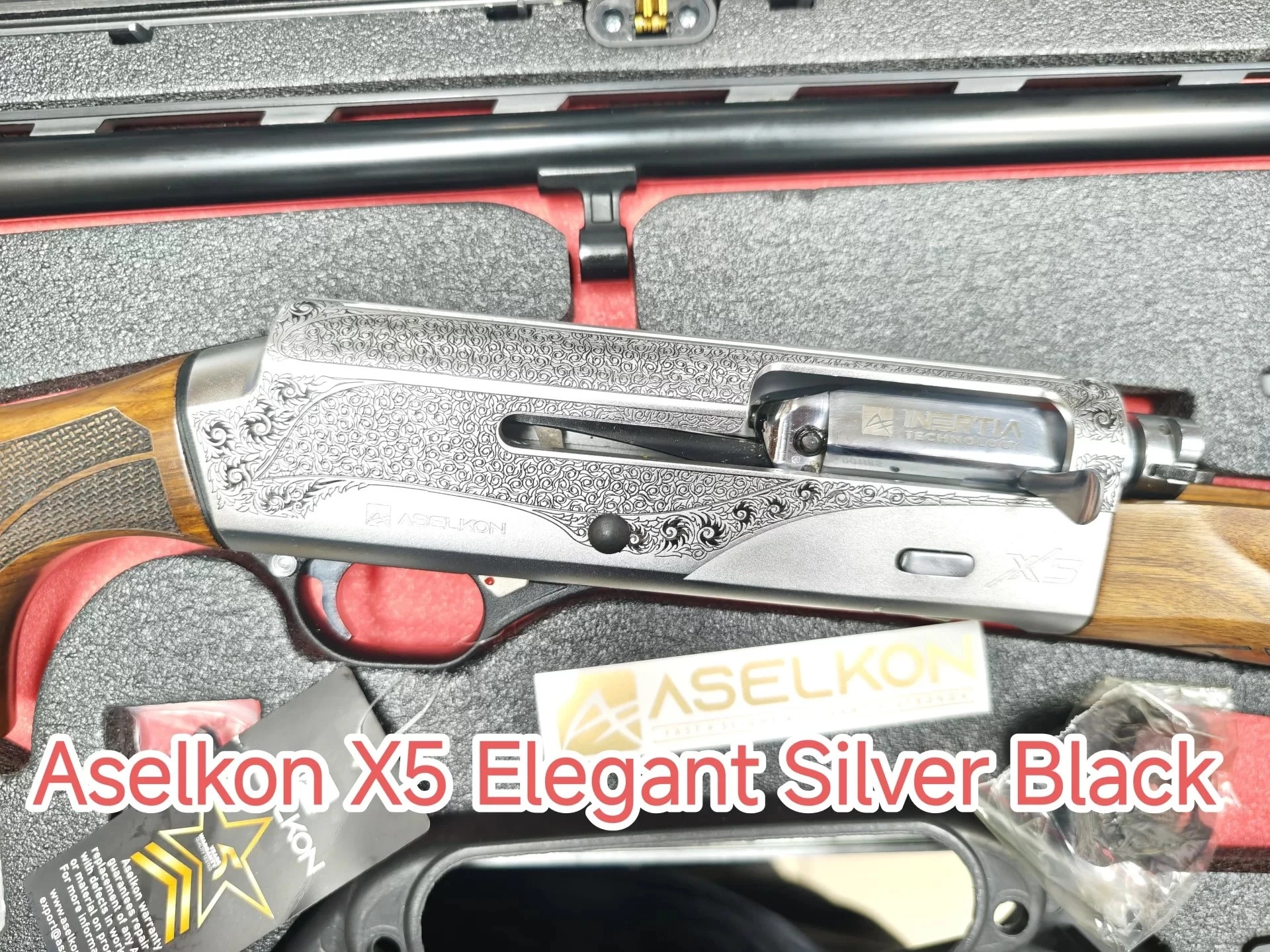 Aselkon X5 Elegant Silver Black Kinetik Av Tüfeği (12 Cal - 66 cm / 71 cm)