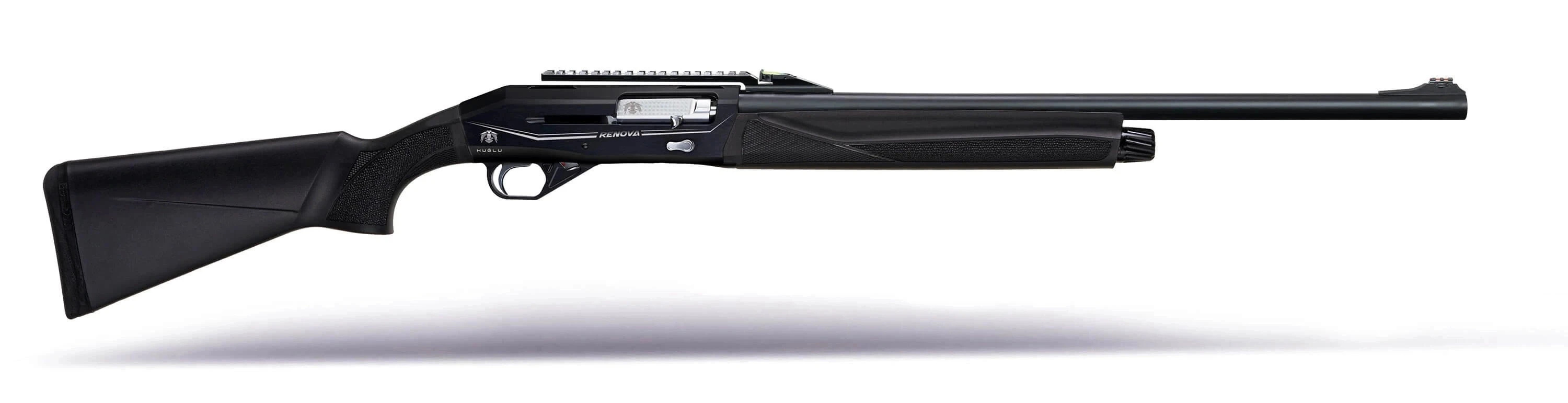 Huğlu Renova Cantilever Sentetik Yarı Otomatik Av Tüfeği Siyah (12 GA - Kinetik Sistem - Entegre Picatinny Raylı 61 CM Slug Namlu - Polimer Sentetik Kundak)