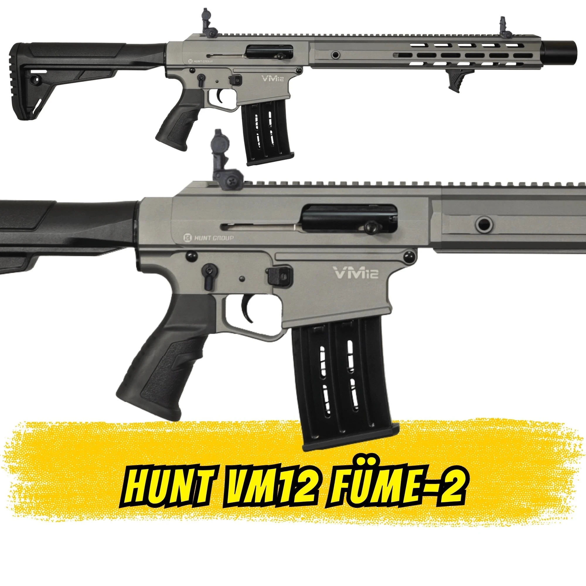 Hunt VM12 Şarjörlü Av Tüfeği Füme 2 (M16 Tipi Yarı Otomatik)