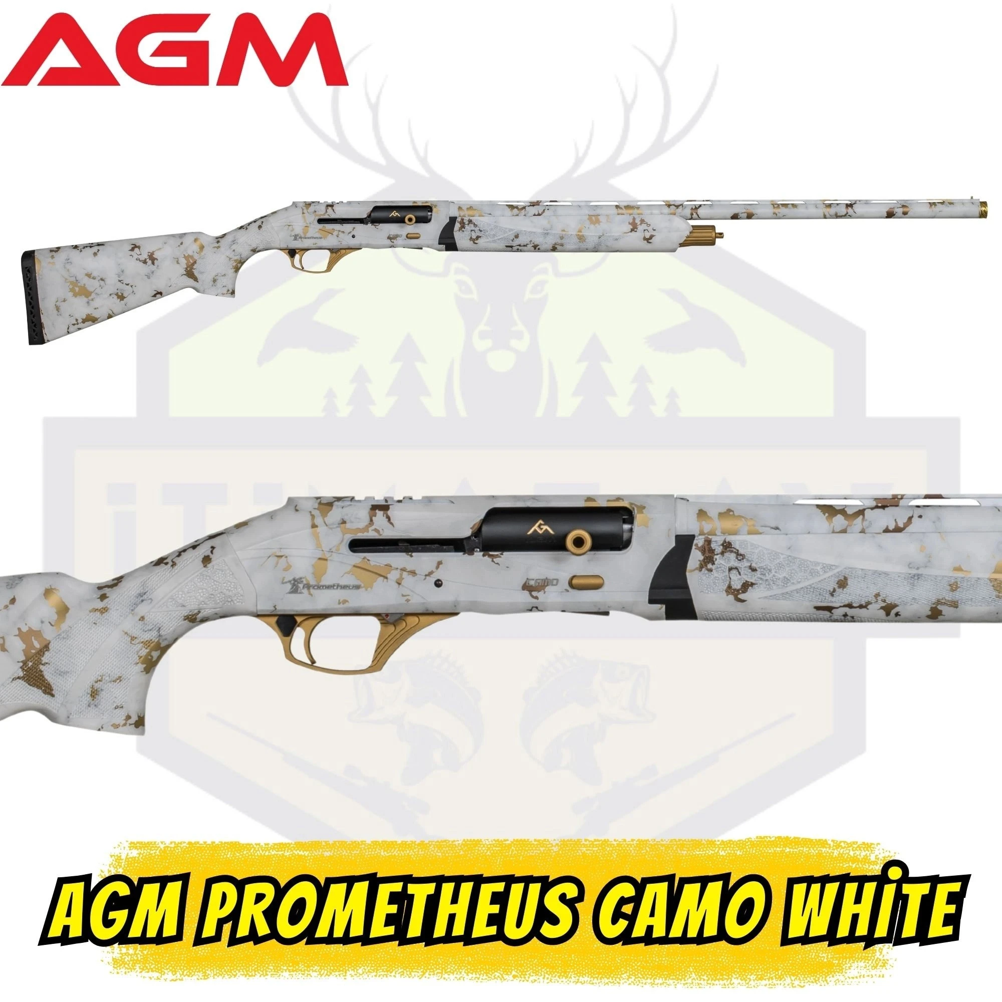 AGM Prometheus Camo White 12 GA Atalet Sistem Yarı Otomatik Av Tüfeği