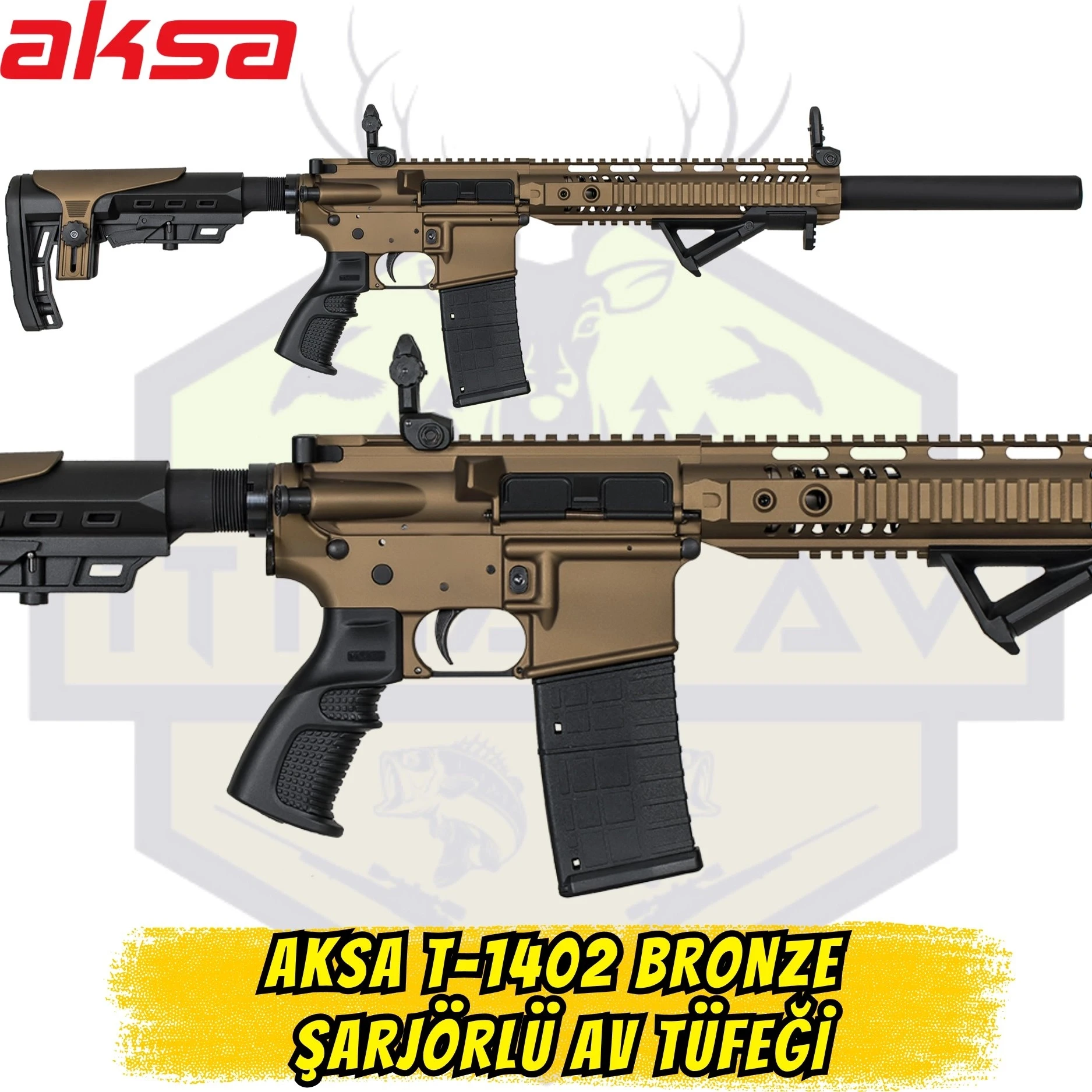 Aksa T-1402 Bronze Yarı Otomatik Şarjörlü Av Tüfeği - 36 Kalibre (.410 Cal)