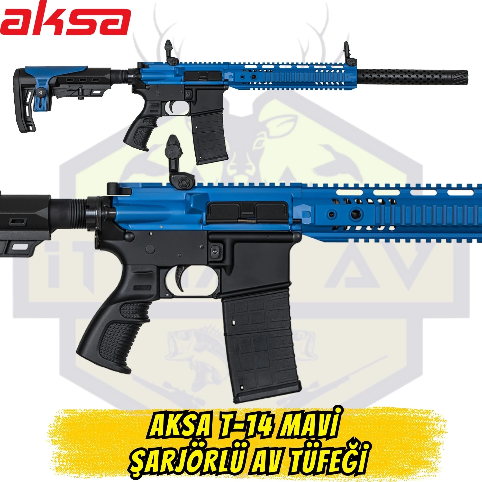 Aksa T-14 Mavi Yarı Otomatik Şarjörlü Av Tüfeği - 36 Kalibre (.410 Cal)