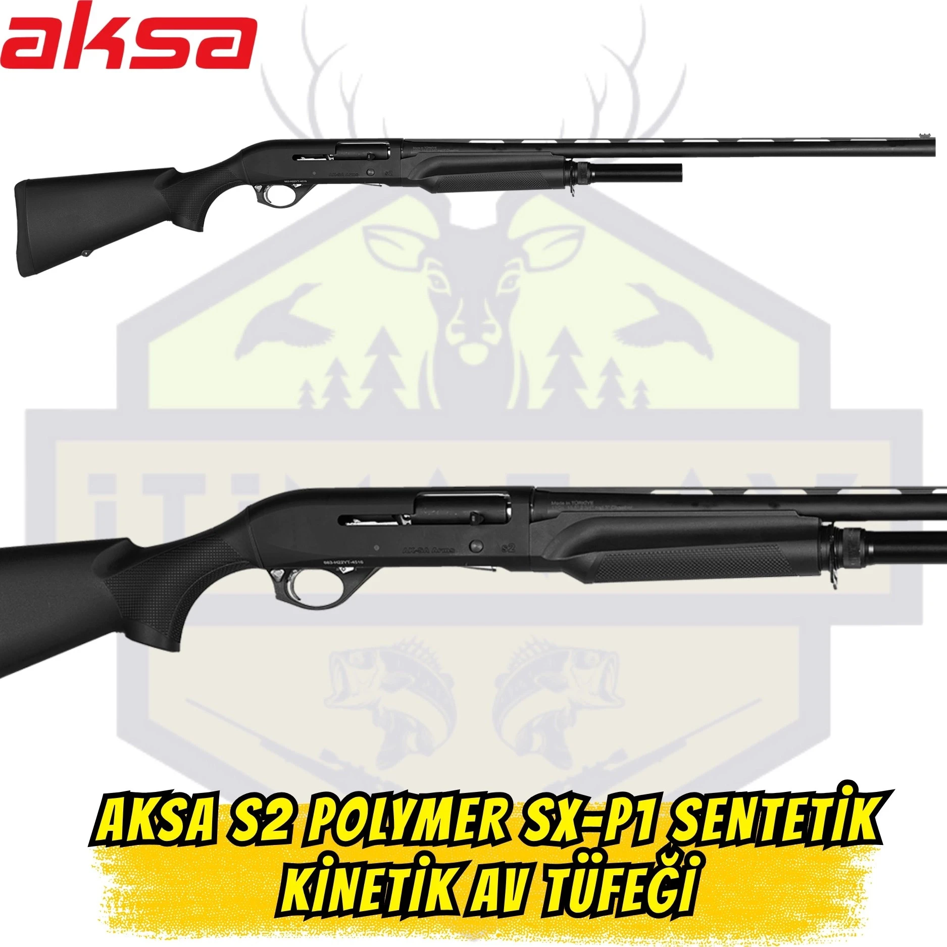 Aksa S2 Polymer SX-P1 Sentetik Kundaklı Kinetik Av Tüfeği - 12 Kalibre