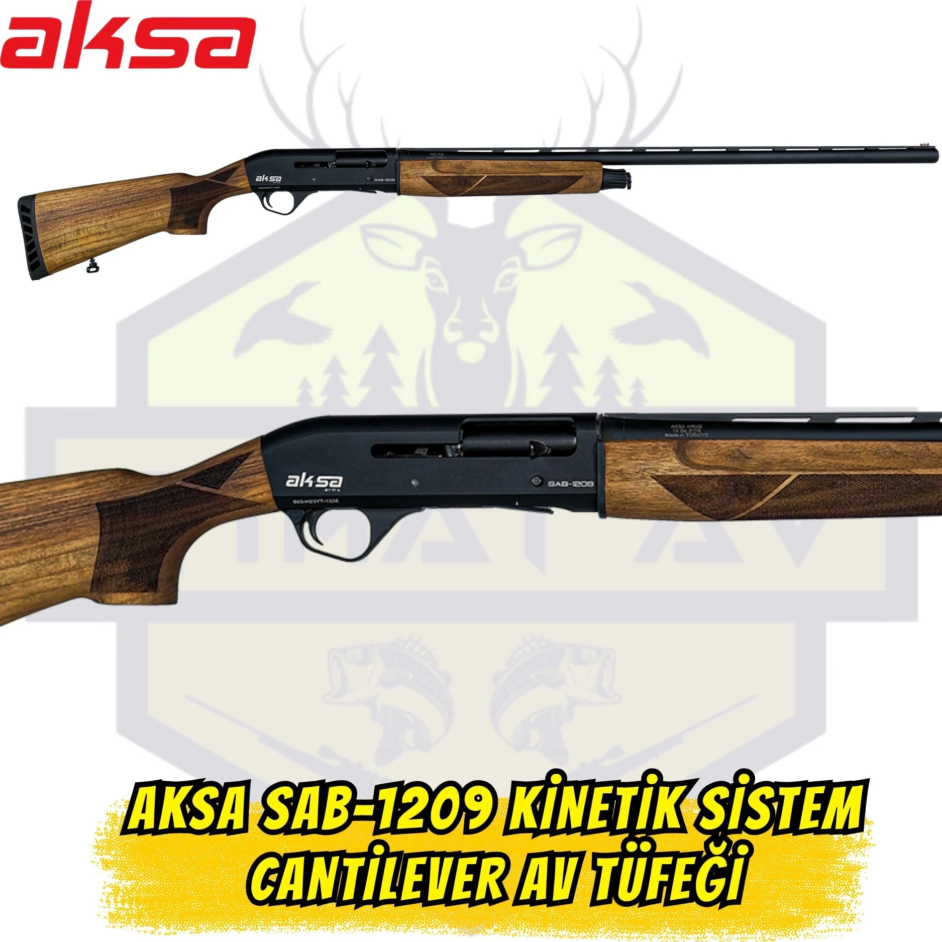Aksa SAB-1209 Kinetik Sistem Cantilever Av Tüfeği - 12 Kalibre