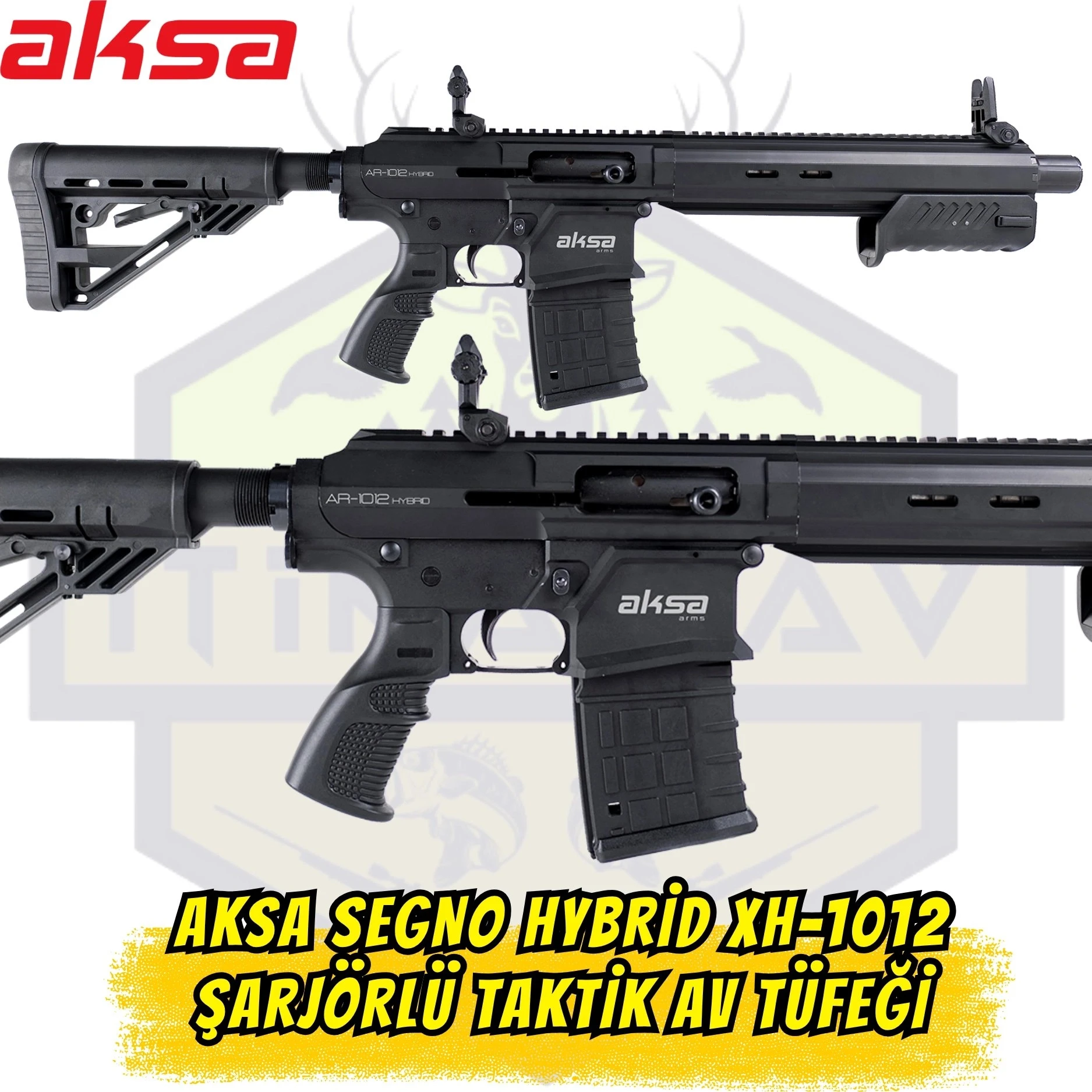 Aksa Segno Hybrid XH-1012 Şarjörlü Taktik Av Tüfeği - 12 Kalibre (Mat Siyah)