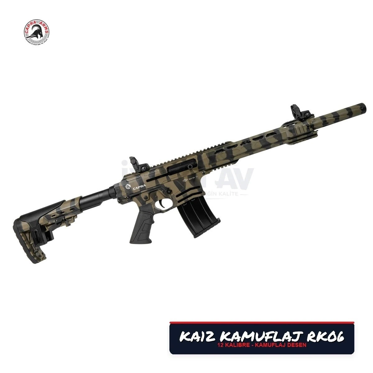Capra KA12 Kamuflaj (RK06) Şarjörlü Yarı Otomatik Av Tüfeği