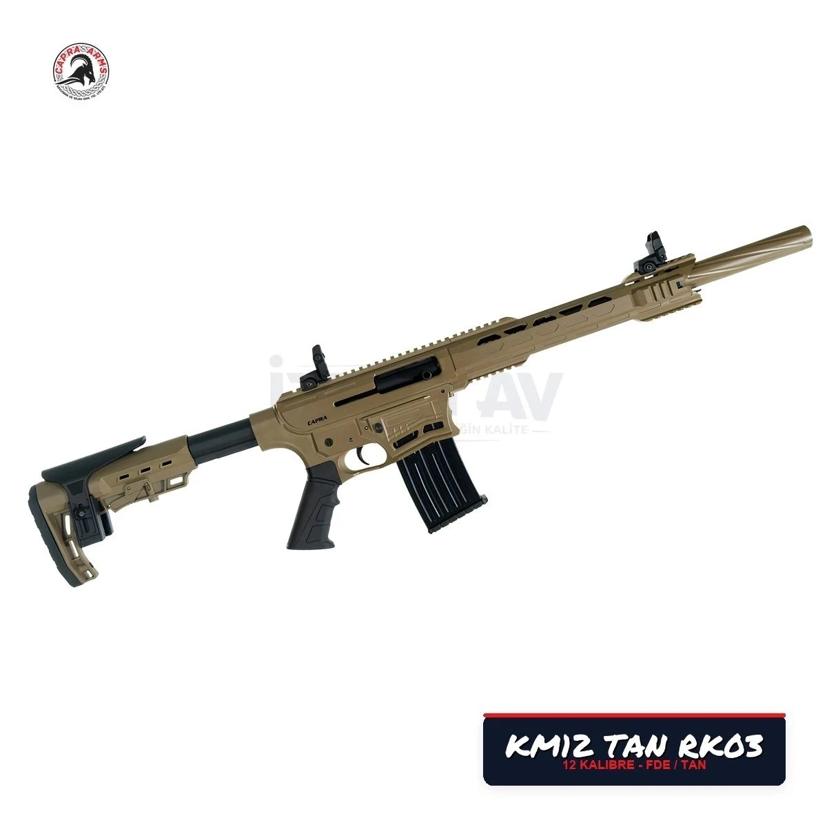 Capra KM12 Tan (RK03) Şarjörlü Yarı Otomatik Av Tüfeği