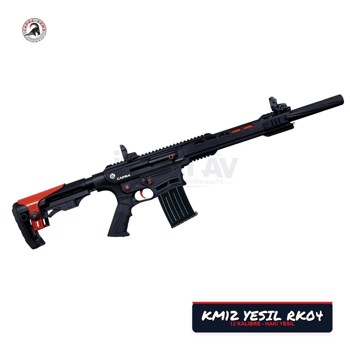 Capra KM12 Yeşil (RK04) Şarjörlü Yarı Otomatik Av Tüfeği