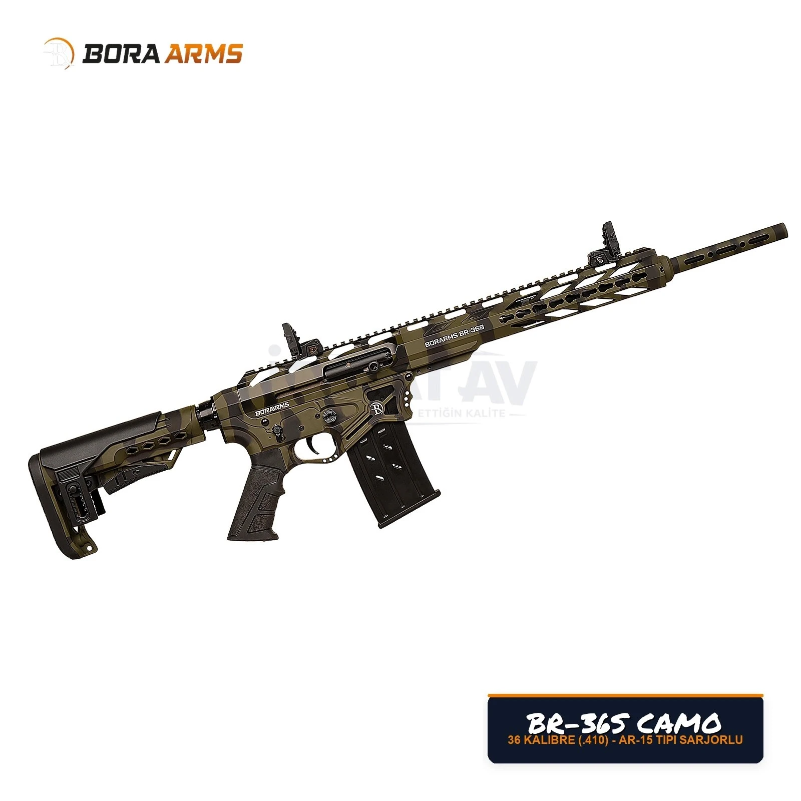 Bora Arms BR-36S Kamuflaj 36 Kalibre (.410) Şarjörlü Av Tüfeği