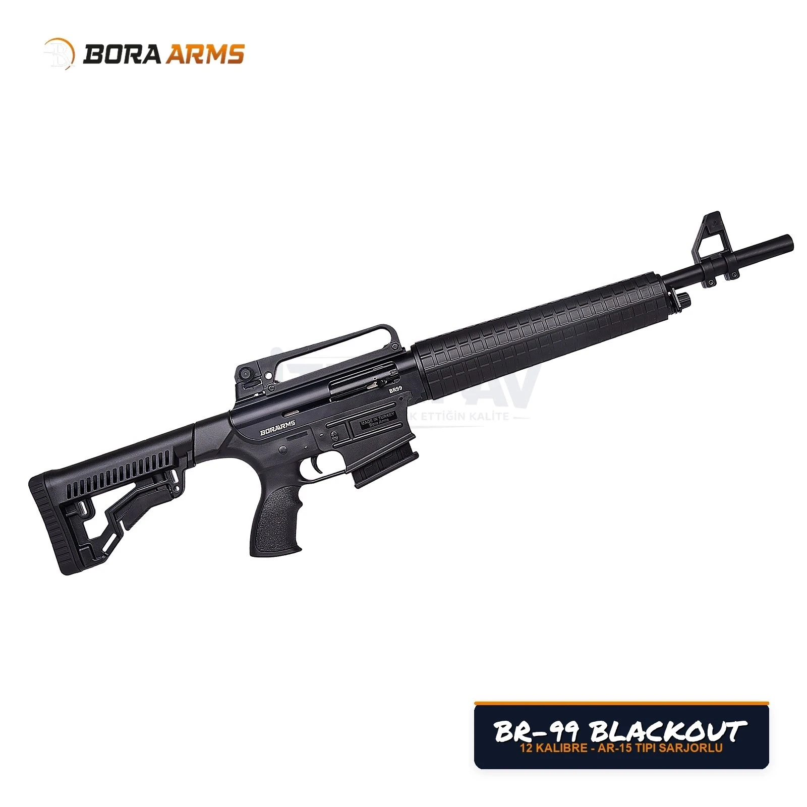 Bora Arms BR-99 Blackout Mat Siyah 12 Kalibre Şarjörlü Av Tüfeği