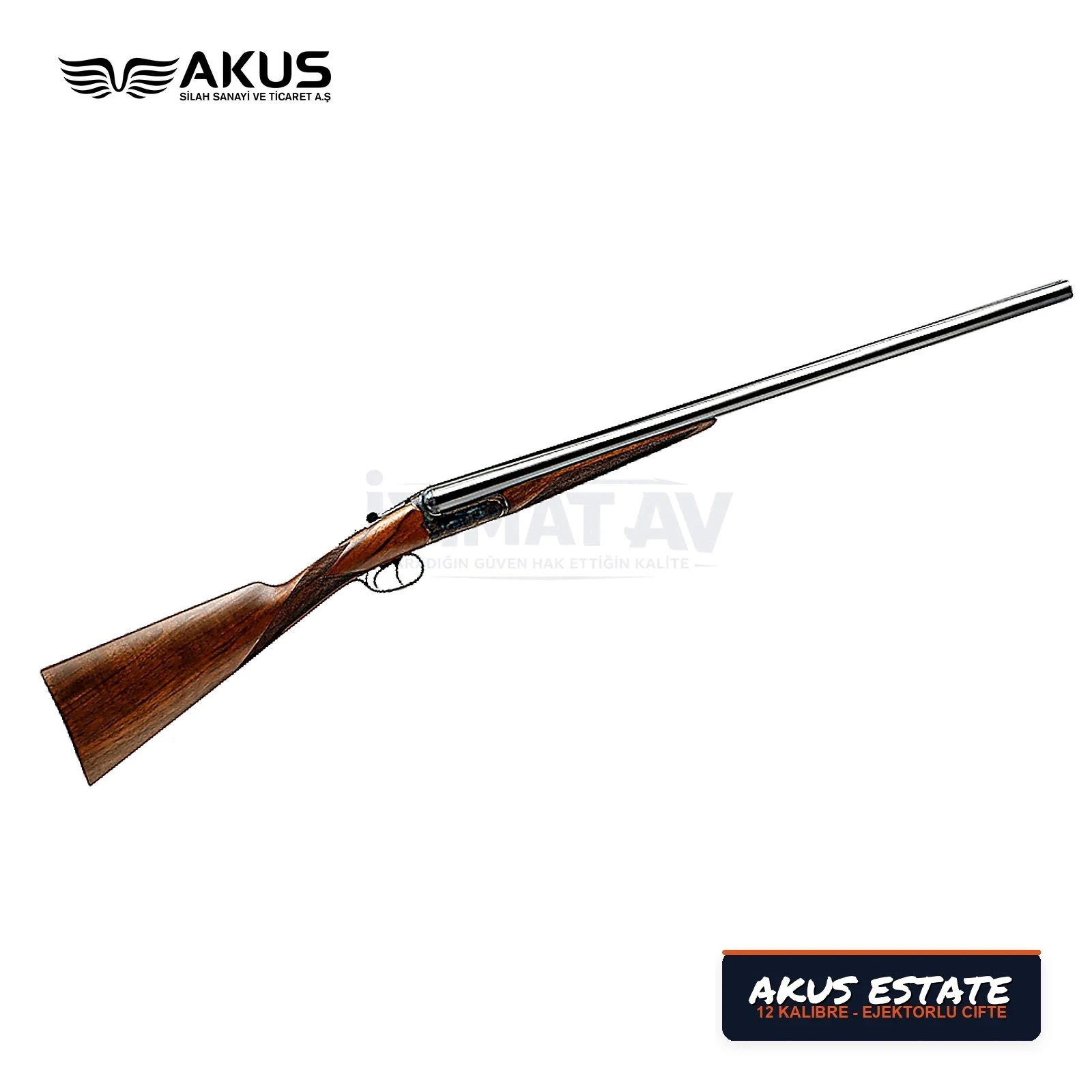 Akus Estate Ejektörlü Çifte Kırma Av Tüfeği