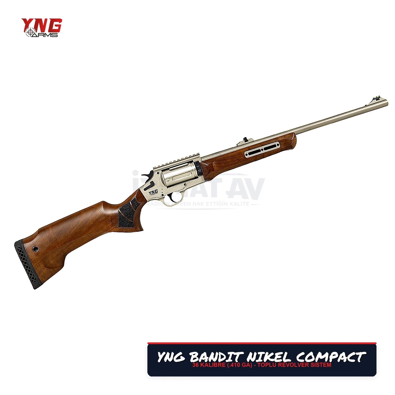 YNG Arms Bandit Nikel Kompakt Revolver Toplu Av Tüfeği