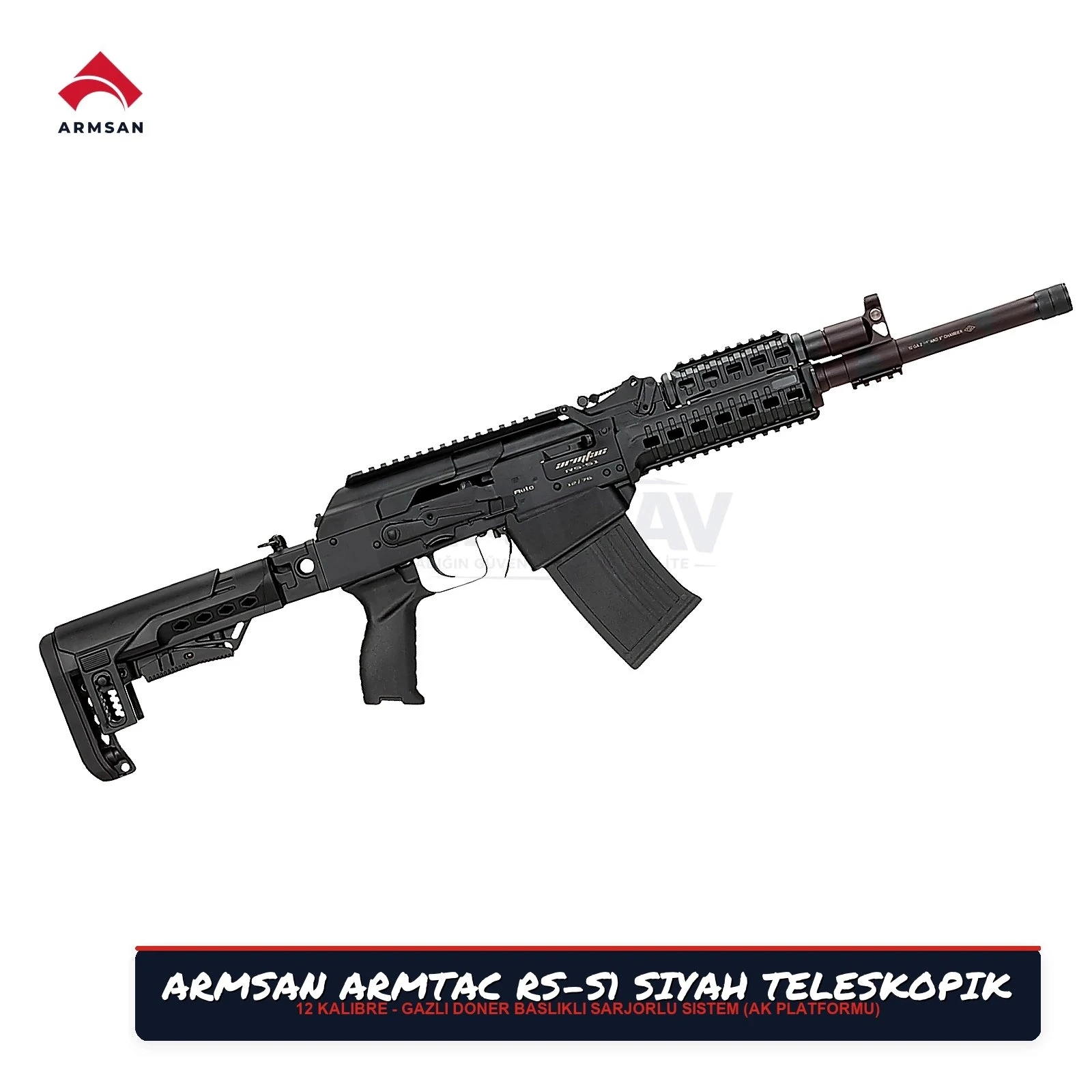 Armsan Armtac RS-S1 Siyah Teleskopik Şarjörlü Av Tüfeği
