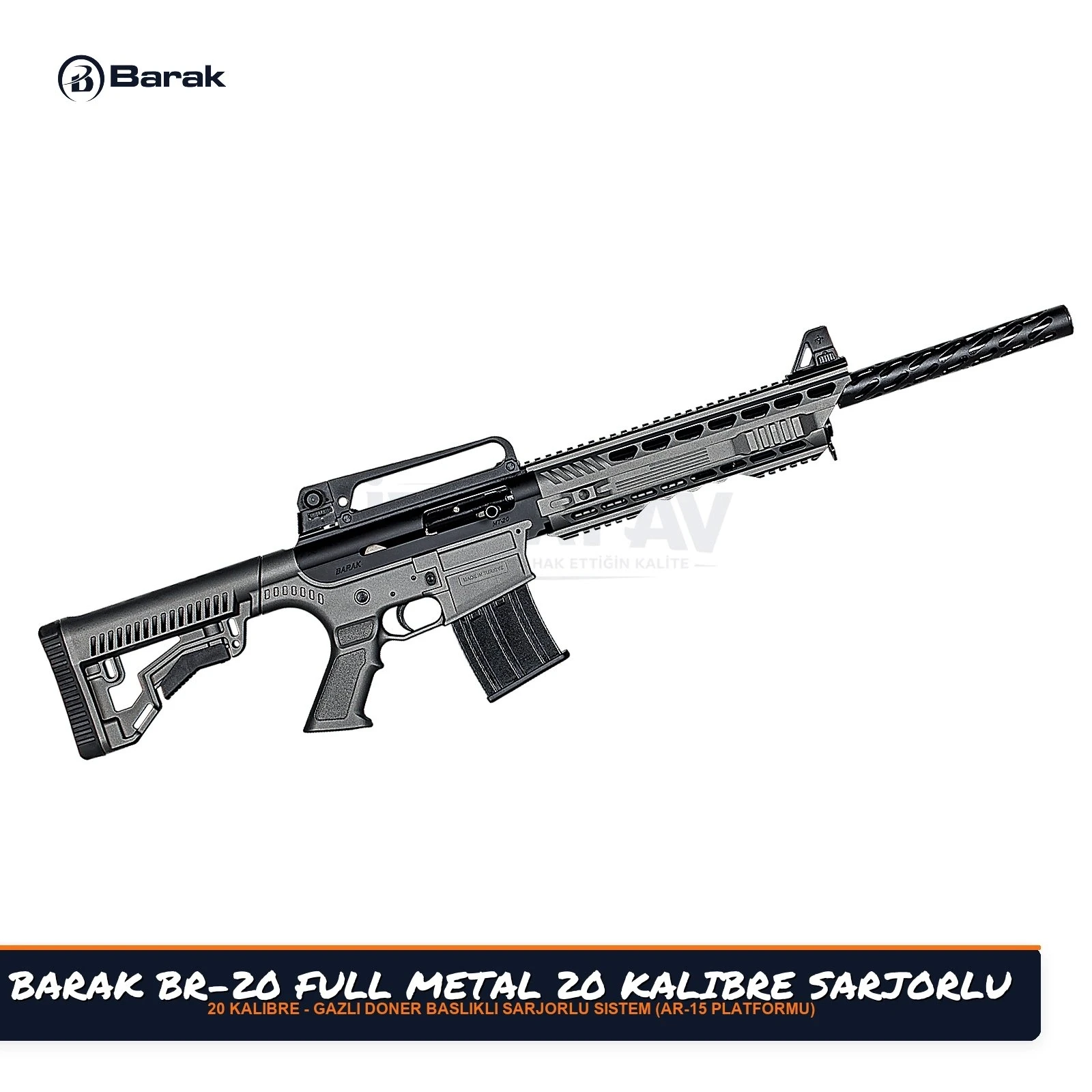 Barak BR-20 Full Metal 20 Kalibre Şarjörlü Av Tüfeği