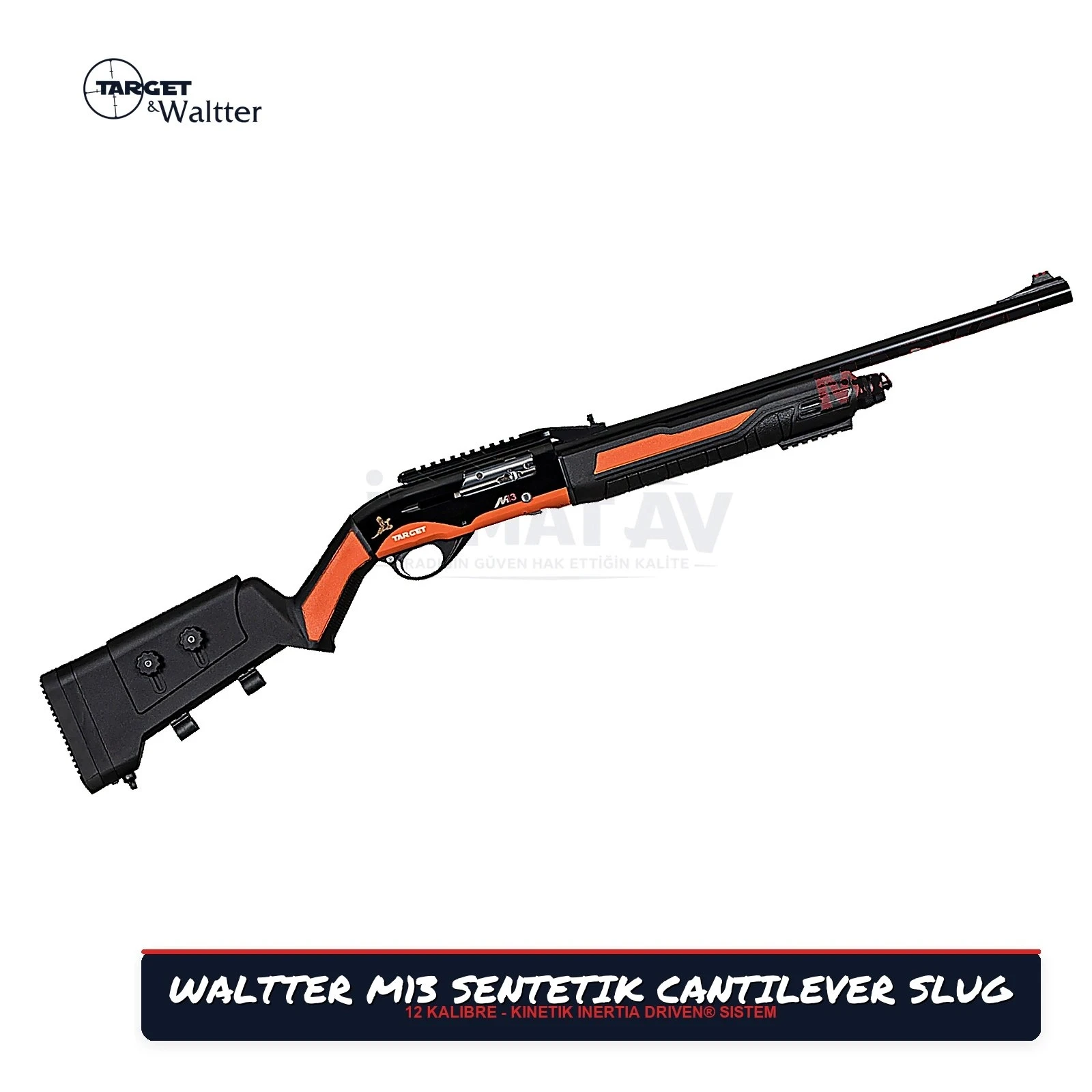 Waltter M13 Sentetik Cantilever Slug Yarı Otomatik Av Tüfeği