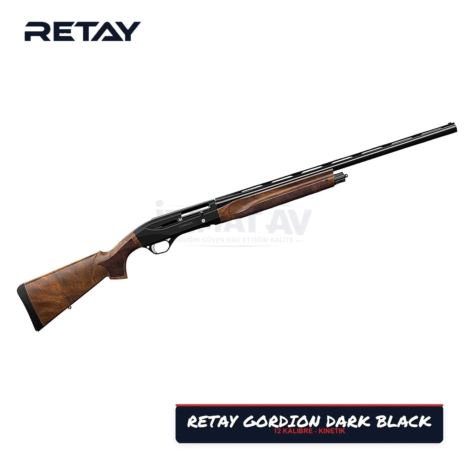 Retay Gordion Dark Black 12 Kalibre Kinetik Yarı Otomatik Av Tüfeği