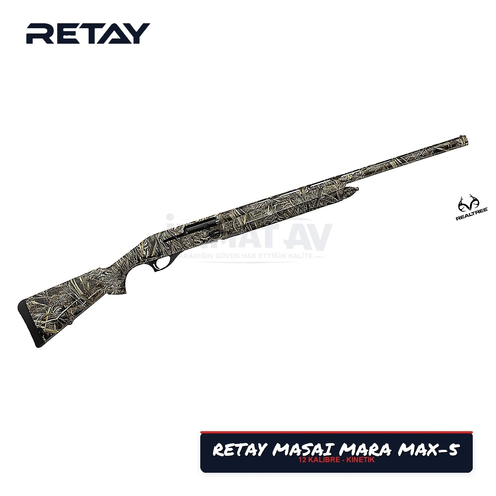 Retay Masai Mara Max-5 Kamuflaj 12 Kalibre Kinetik Yarı Otomatik Av Tüfeği