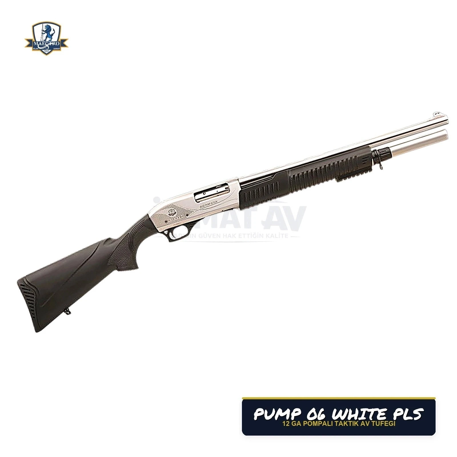 Maestro Arms Pump 06 Beyaz Sentetik 12 Kalibre Pompalı Av Tüfeği
