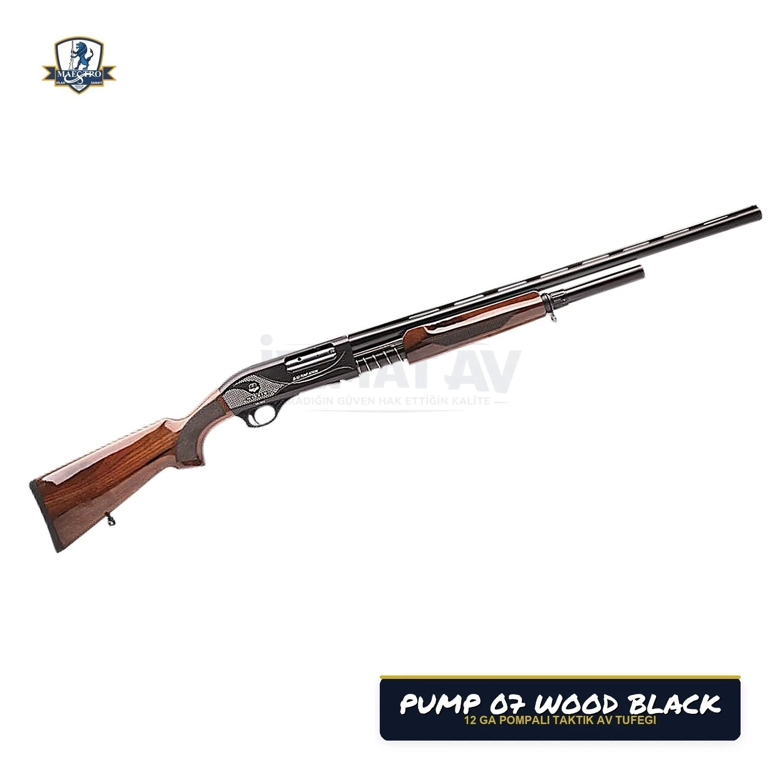 Maestro Arms Pump 07 Ahşap Siyah 12 Kalibre Pompalı Av Tüfeği