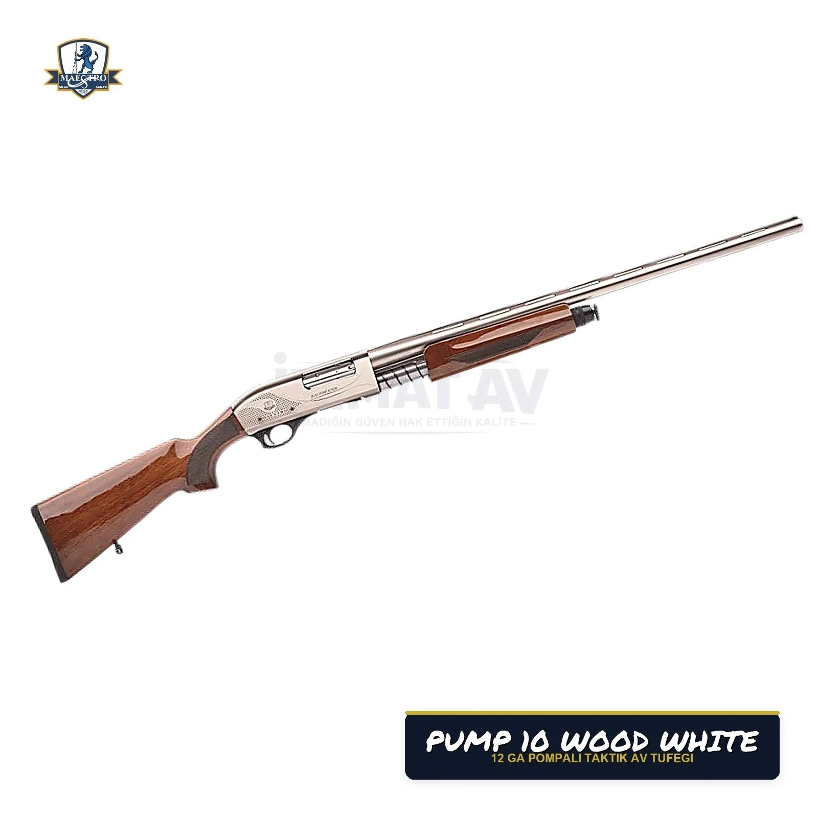 Maestro Arms Pump 10 Ahşap Beyaz 12 Kalibre Pompalı Av Tüfeği