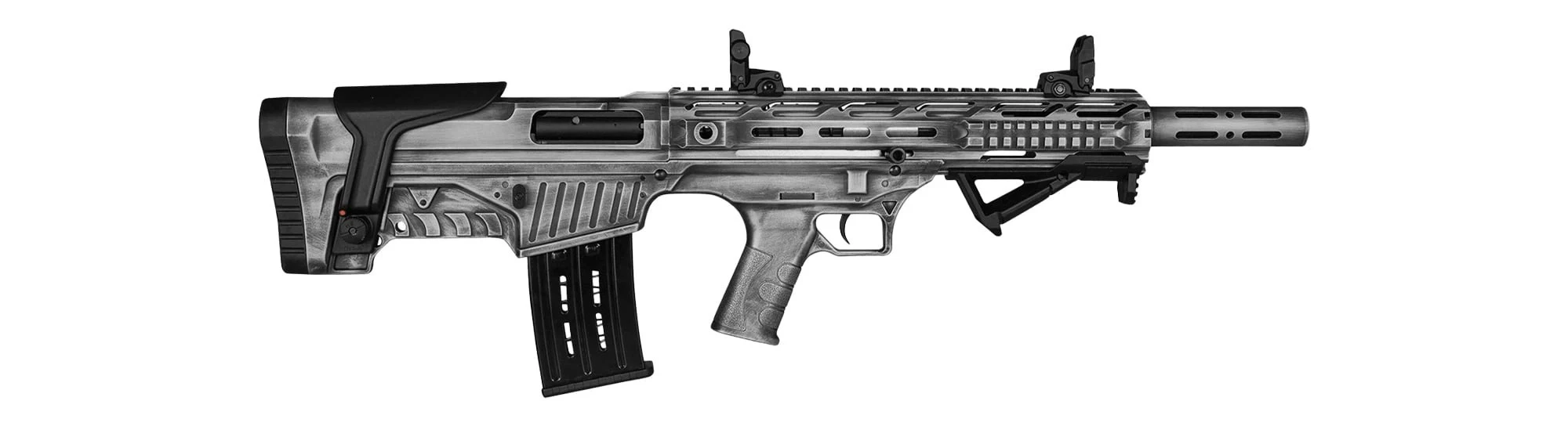 Gökbörü Steelsky AG91 Kar Kamuflaj White Edition Bullpup Şarjörlü Av Tüfeği (12 Kalibre - Snow Camo)