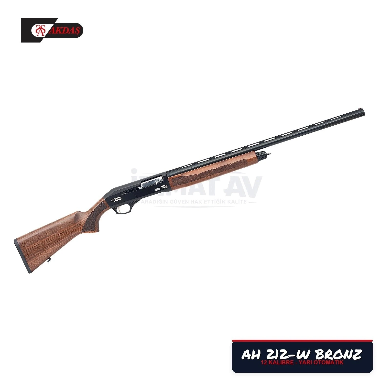 AKDAŞ AH 212-W AHŞAP BRONZ YARI OTOMATİK AV TÜFEĞİ