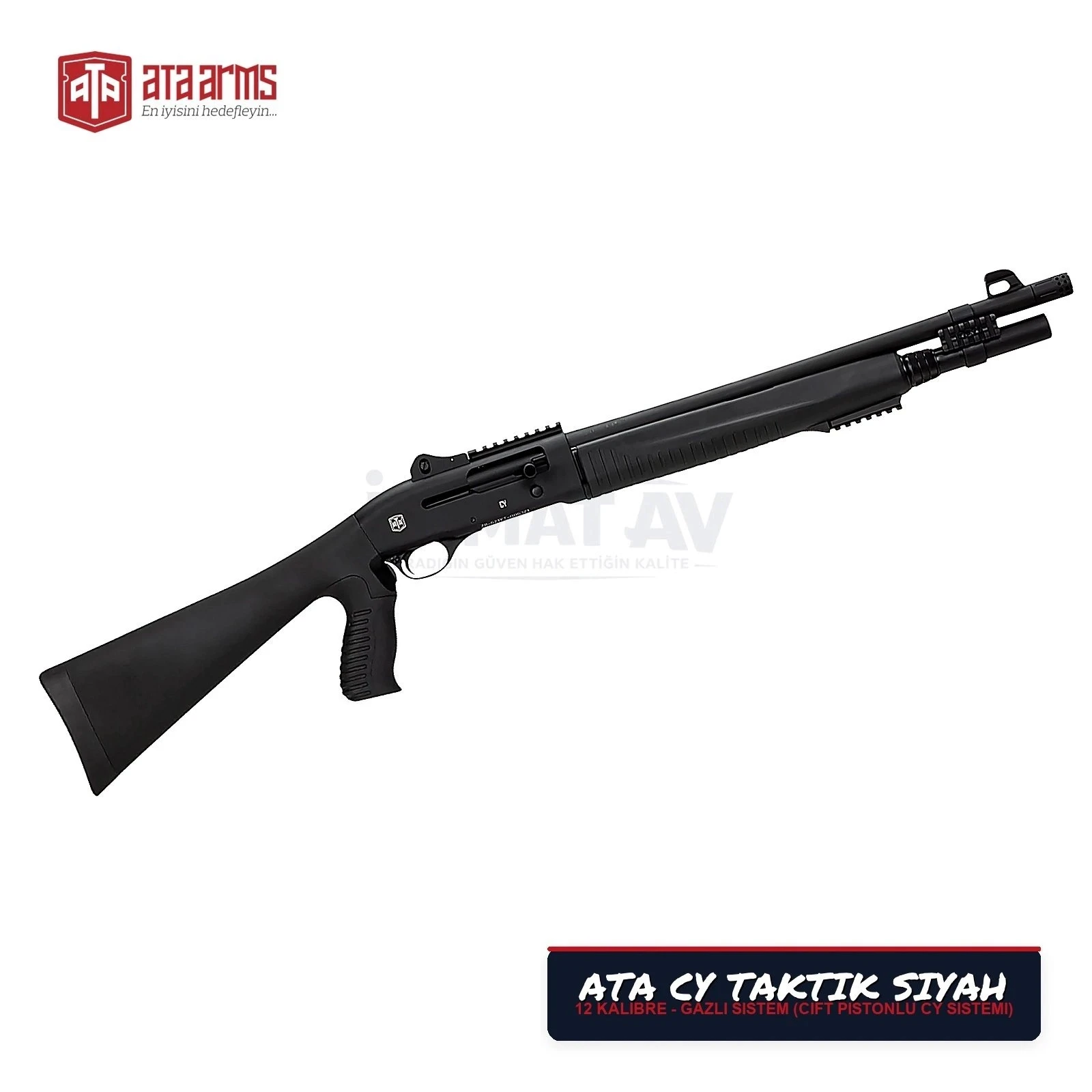 Ata CY Taktik Siyah Yarı Otomatik Av Tüfeği