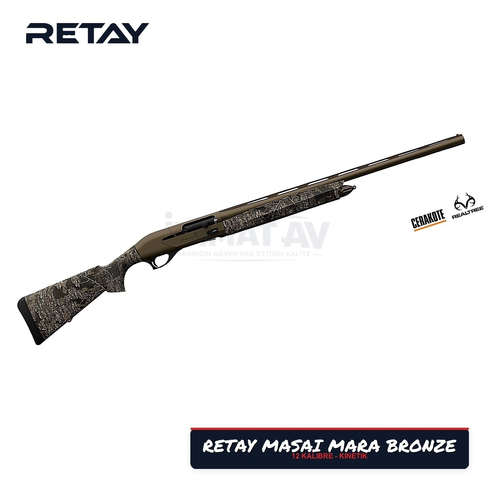 Retay Masai Mara Timber Bronze 12 Kalibre Kinetik Yarı Otomatik Av Tüfeği